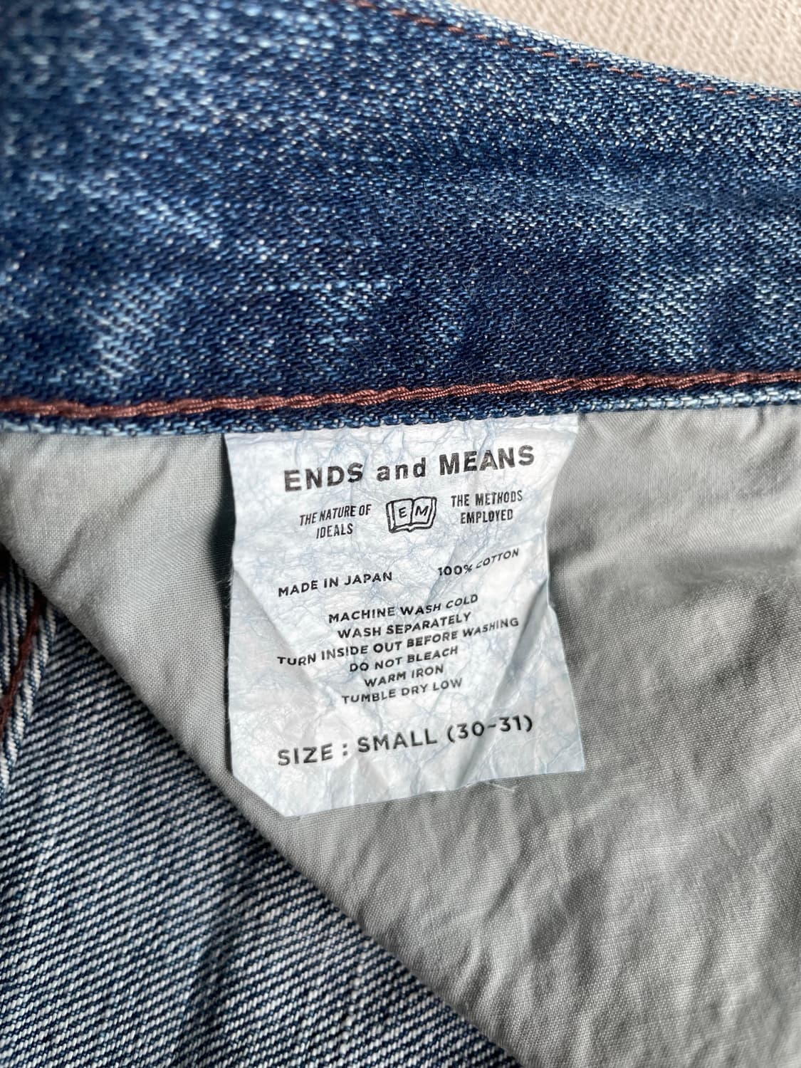 ENDS AND MEANS 5 Pocket Washed Indigo 상품이미지3