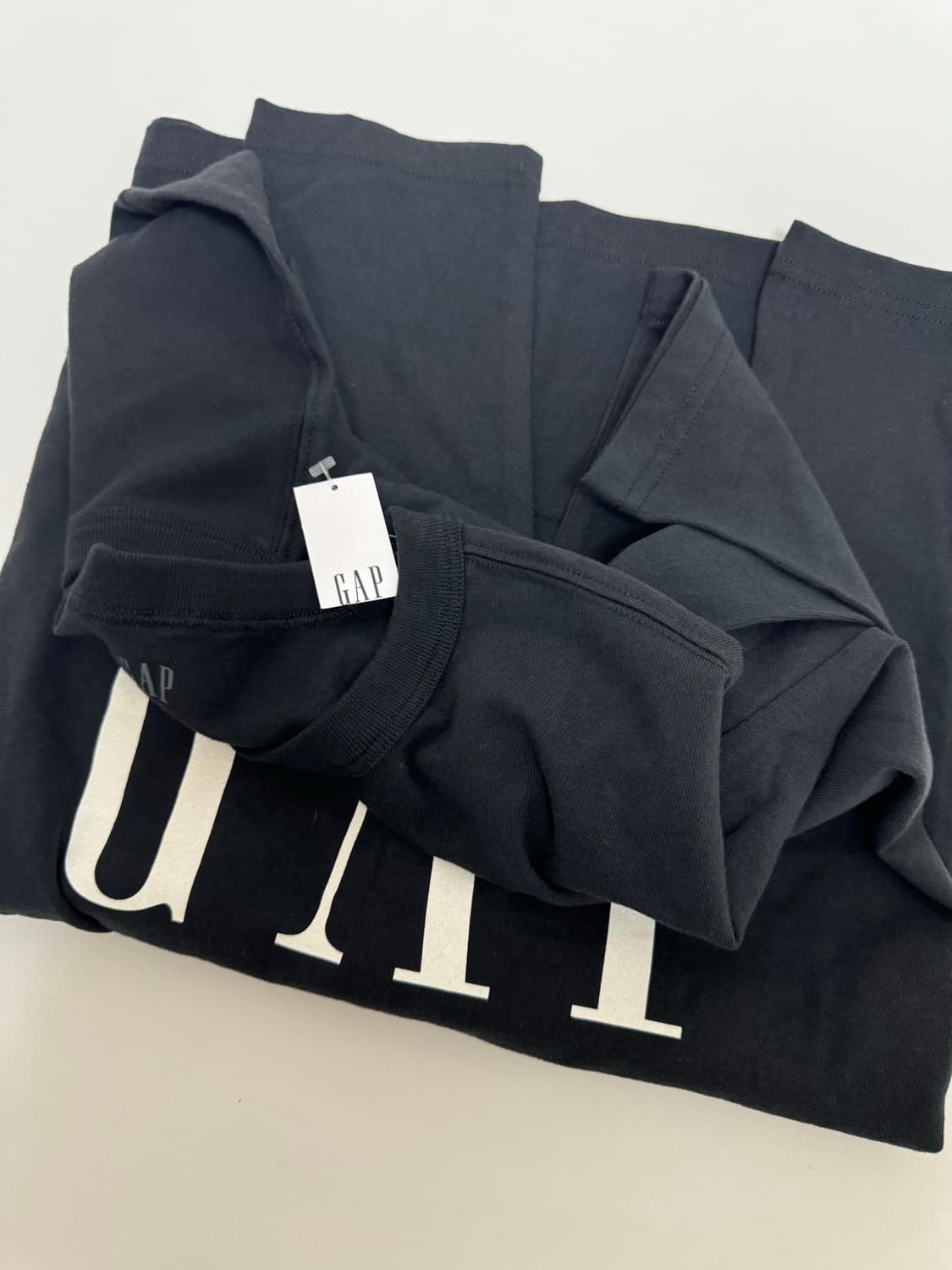 새상품) 쿄카 GAP 티셔츠 블랙 스으파 스월파 상품이미지5