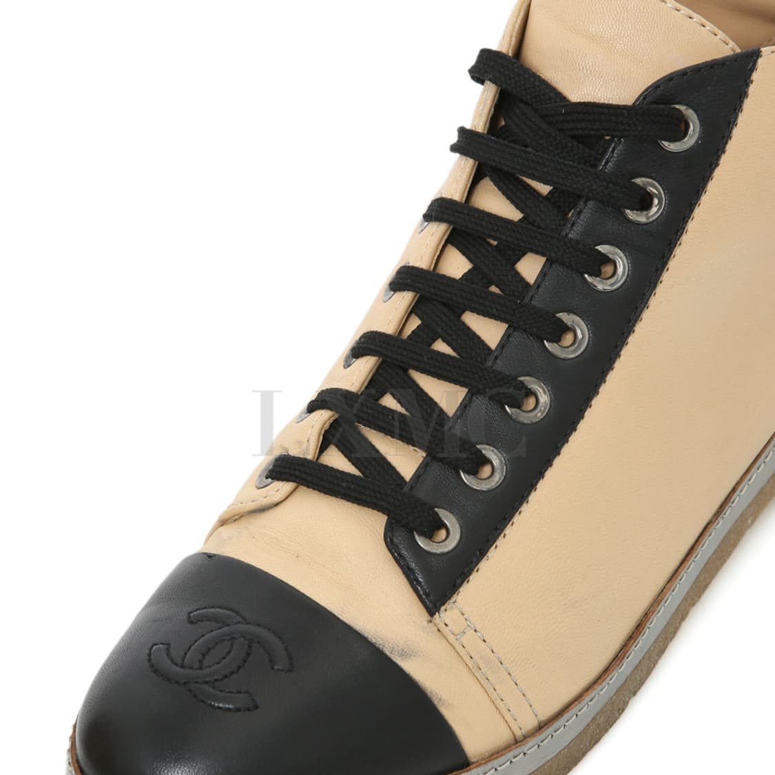 샤넬 블랙 베이지 슈즈 코코마크 깜봉 앵클부츠 G30362 상품이미지8