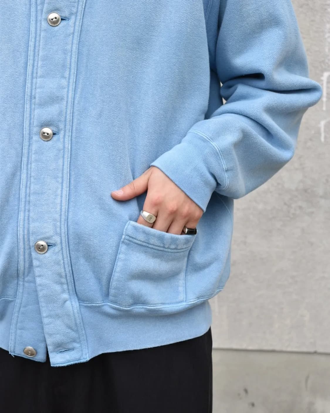 [3]아프레쎄 A.PRESSE 25AW 빈티지 스웻 가디건 상품이미지5