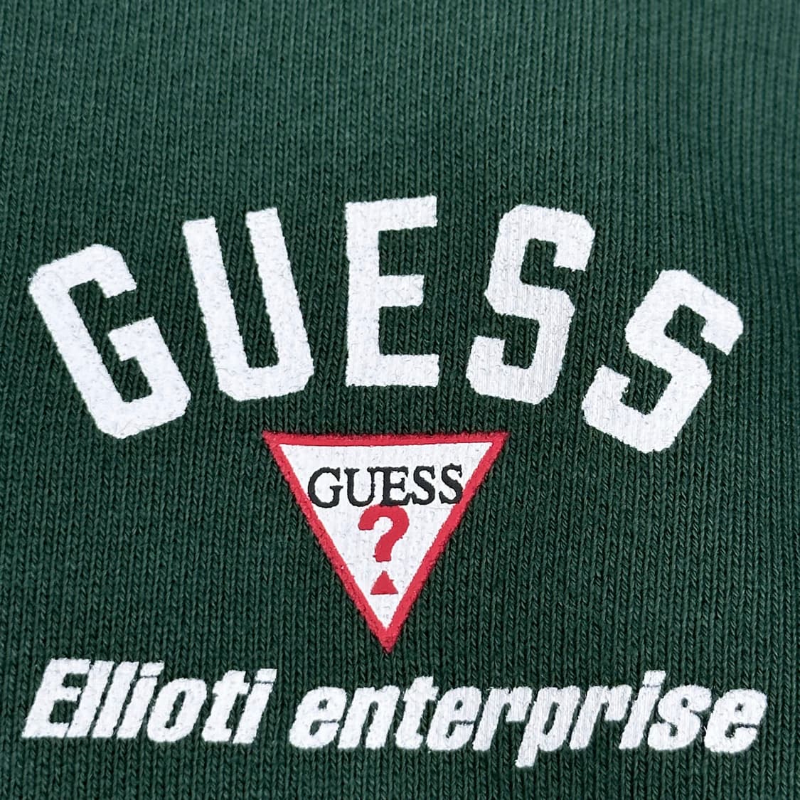 게스 x 엘리오티 그린 백로고 후드티 (실측 L) 상품이미지4