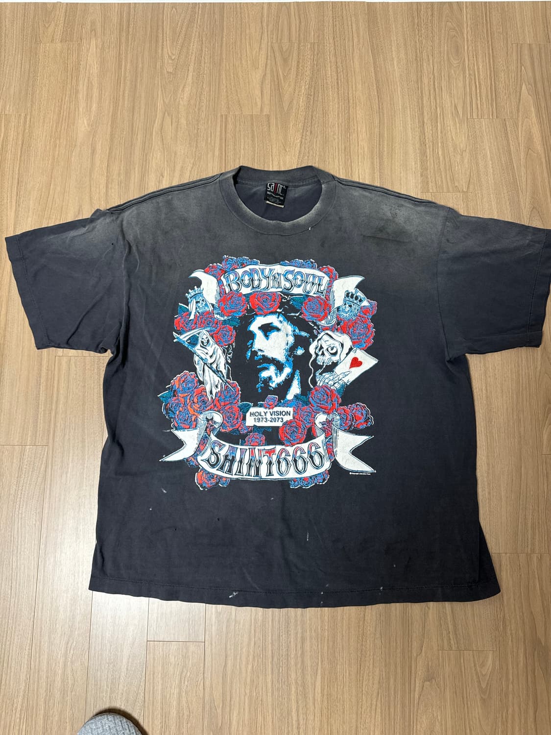 세인트 마이클 바디 N 소울 숏슬리브 티셔츠 블랙 XXL 상품이미지1