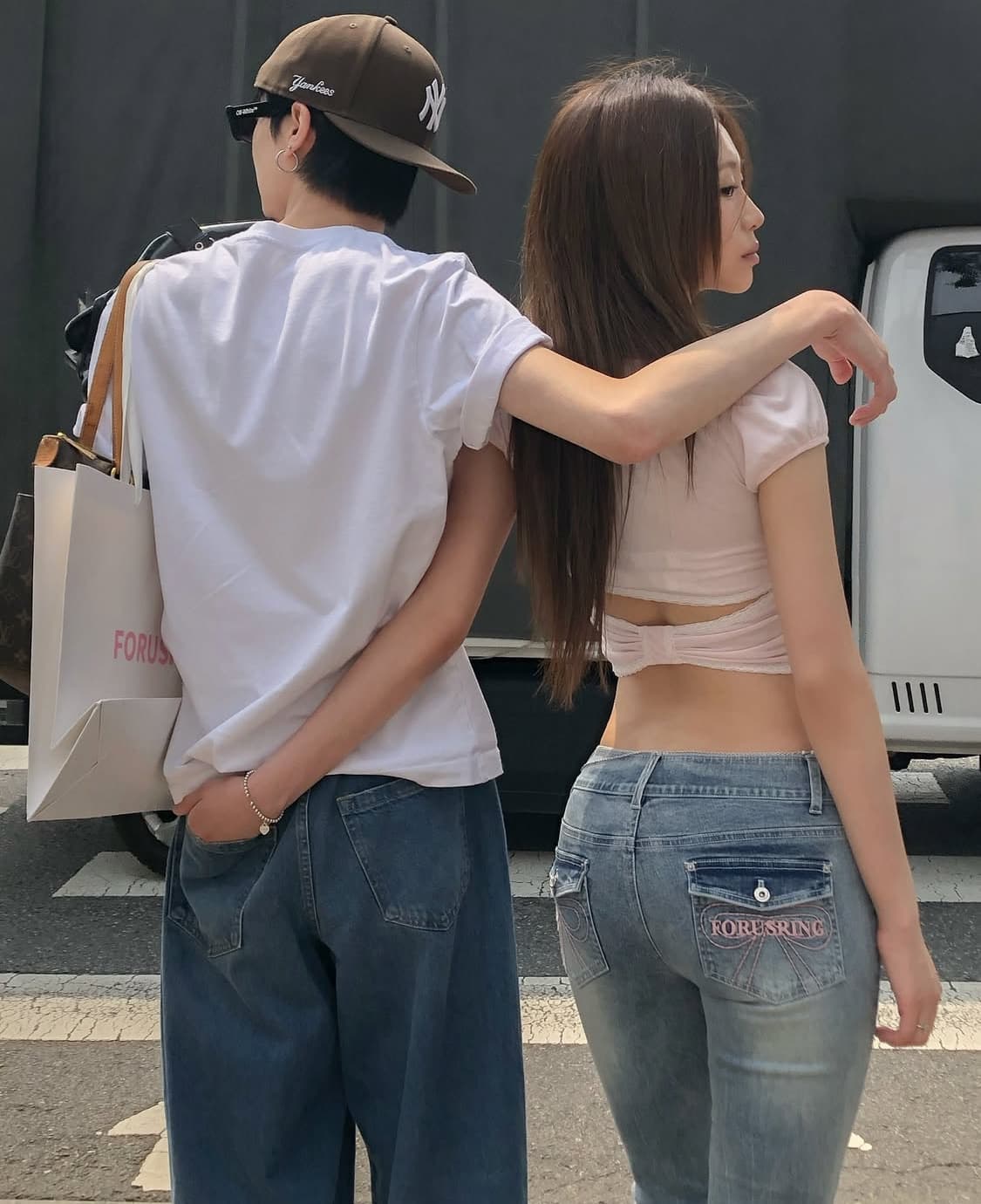 포어링 스티치 리본 팬츠 상품이미지3