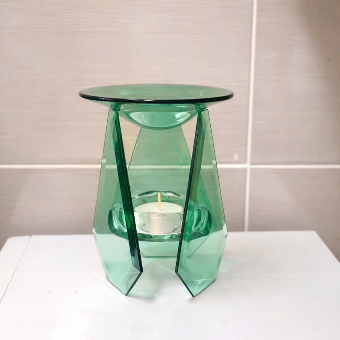 숙면 명상 캔들워머 에메랄드 유리 아로마 램프 상품이미지2