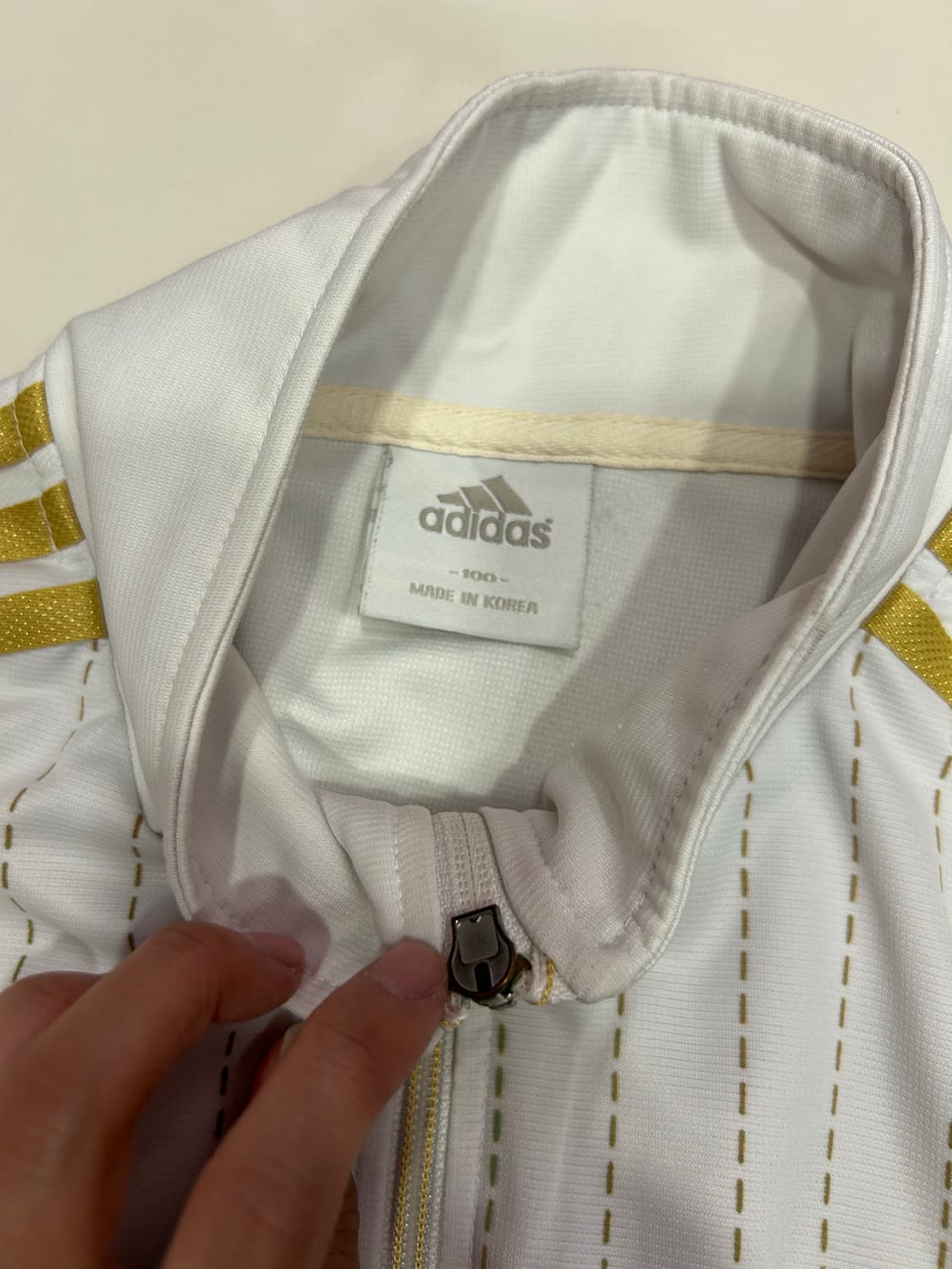 아디다스 화이트골드 스트라이프 져지 상품이미지4