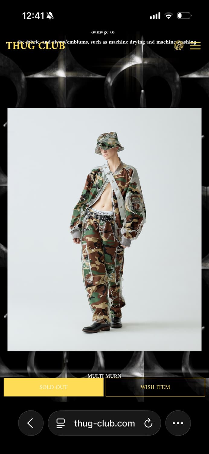 떠그클럽 burnt bio army pants size1 상품이미지1