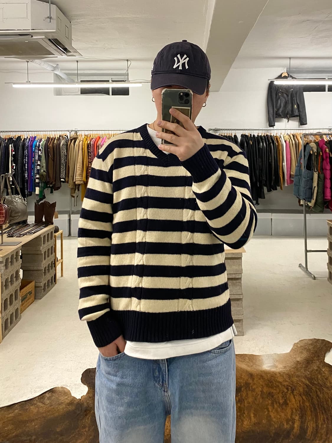 UNITED ARROWS twist stripe knit 꽈배기 니트 상품이미지1