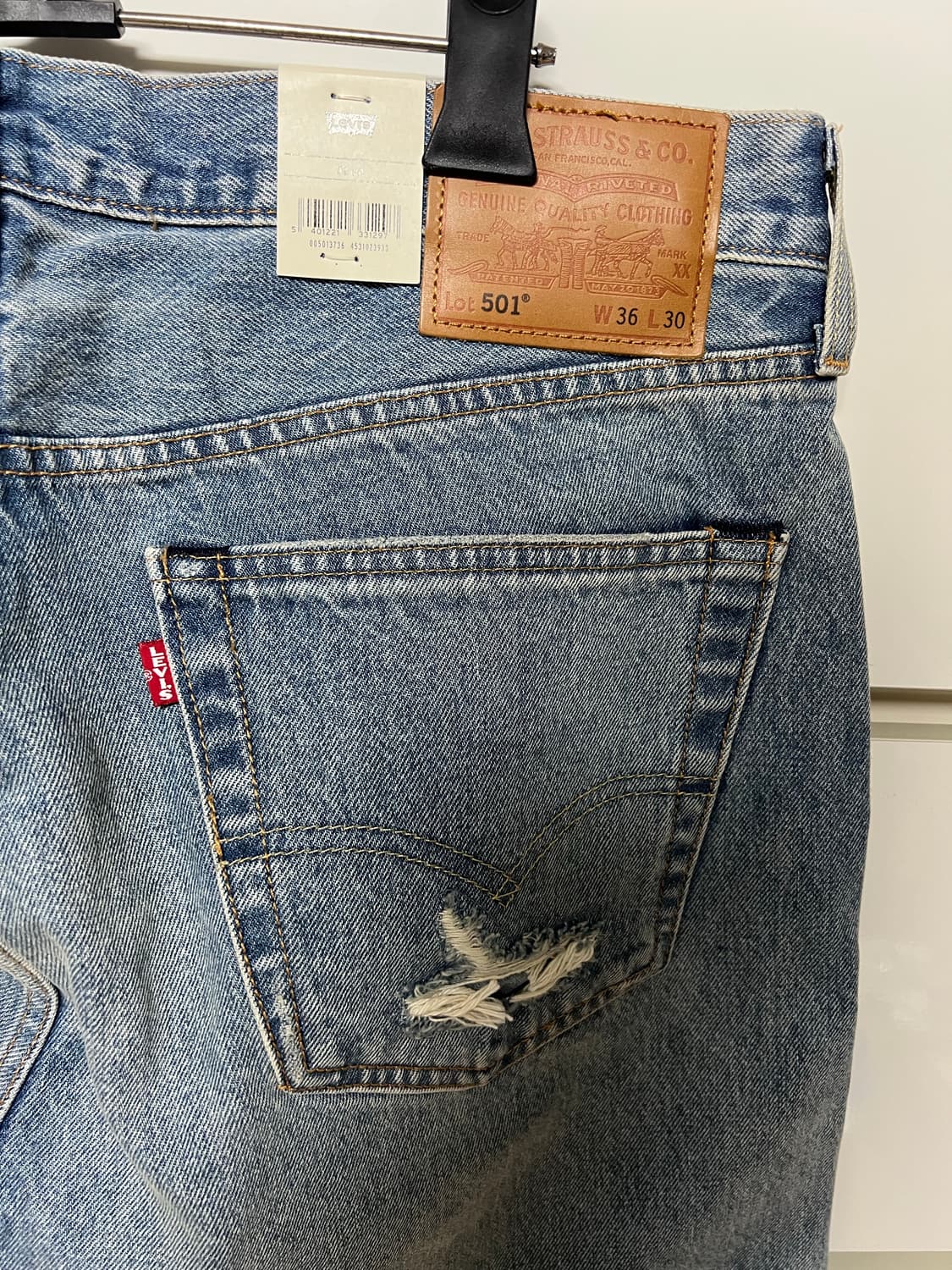 리바이스 501 터키석 워싱 셀비지  상품이미지3