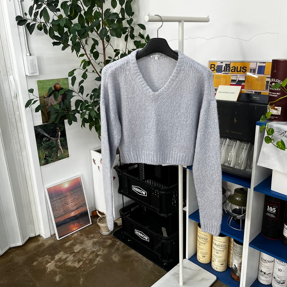 리포메이션 크롭 알파카 니트 M 상품이미지1