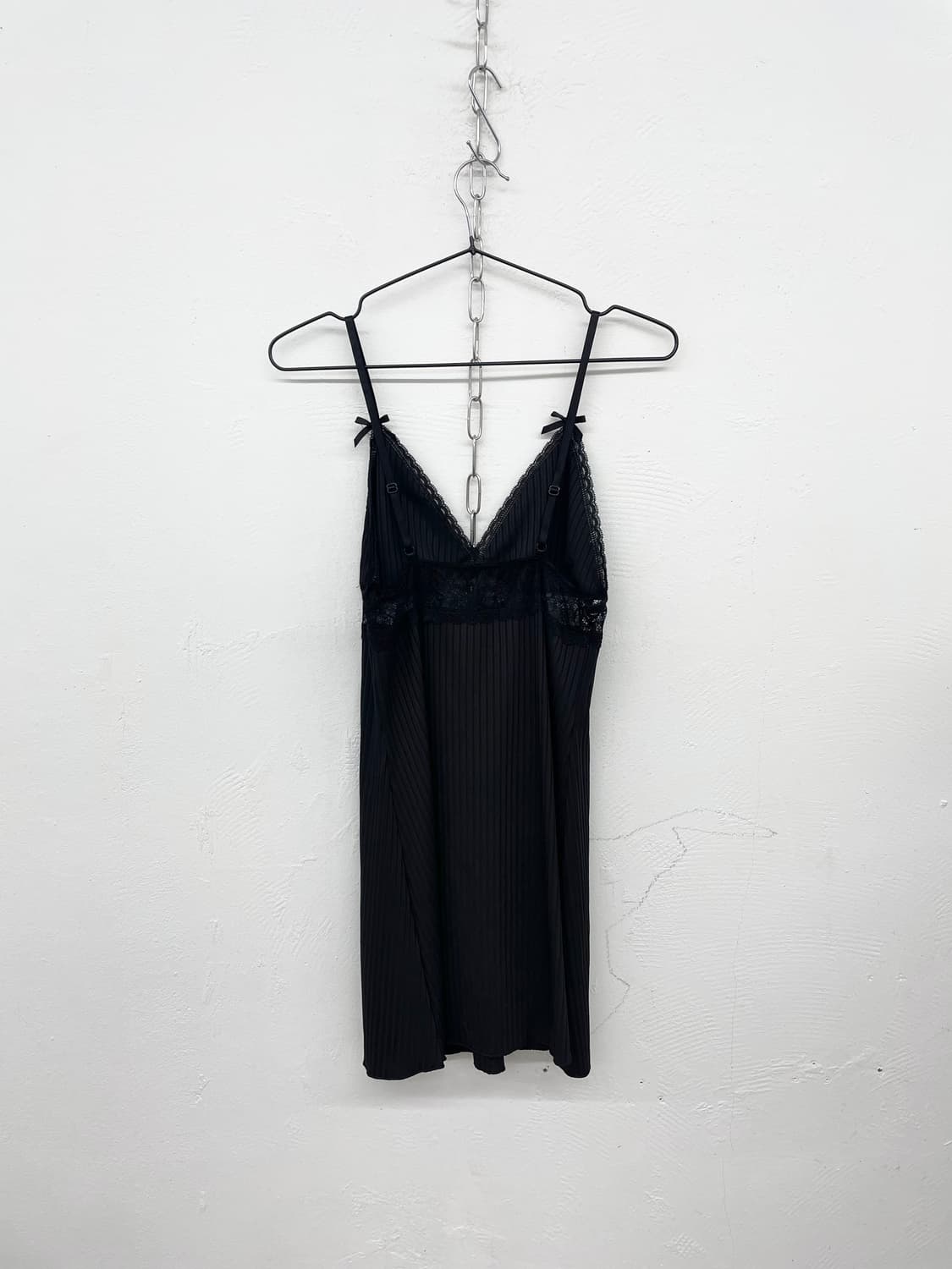 블랙 골지 레이스 원피스 상품이미지6