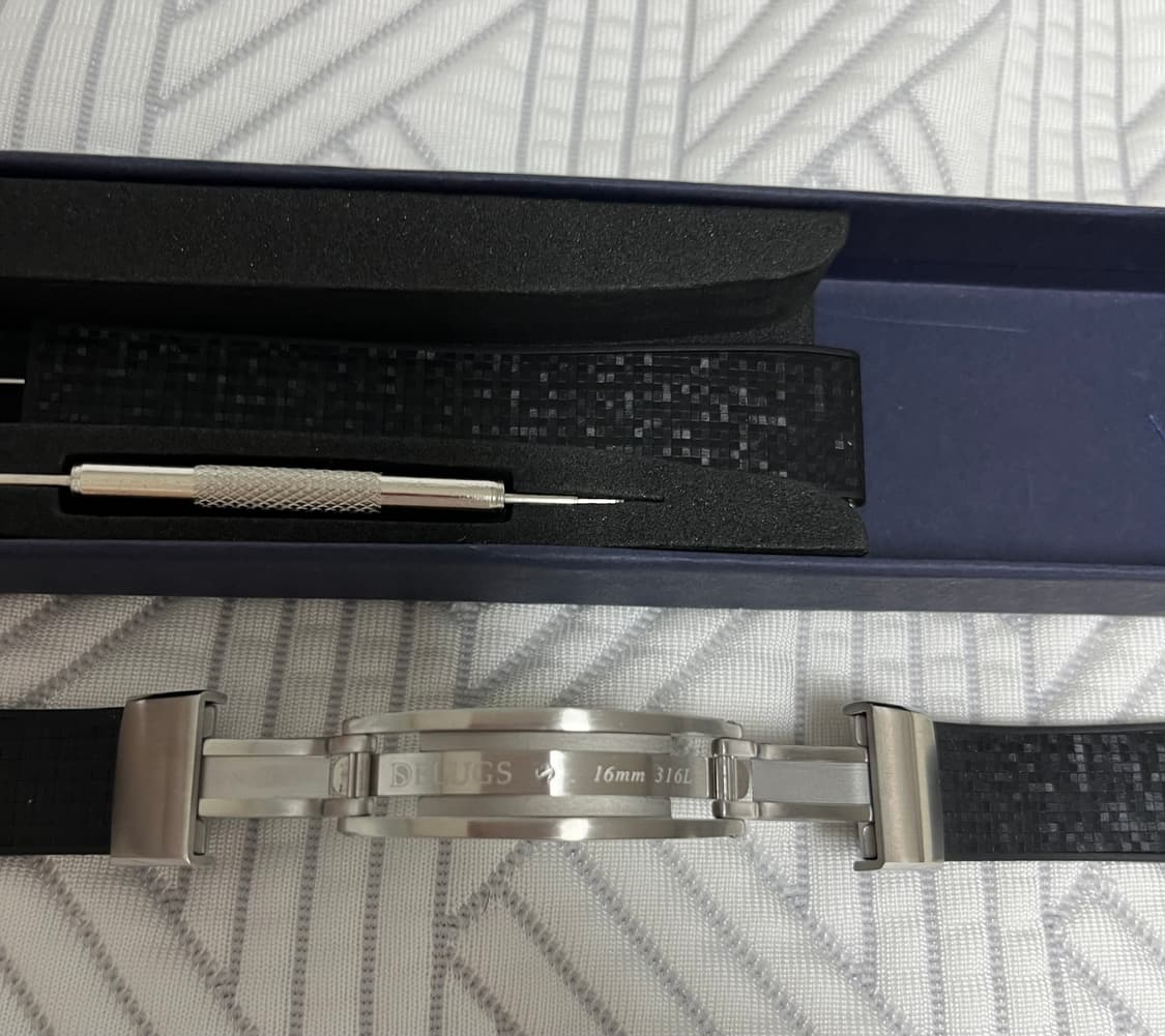 Delugs CTS 고급 러버 스트랩 (블랙) 20mm 상품이미지6