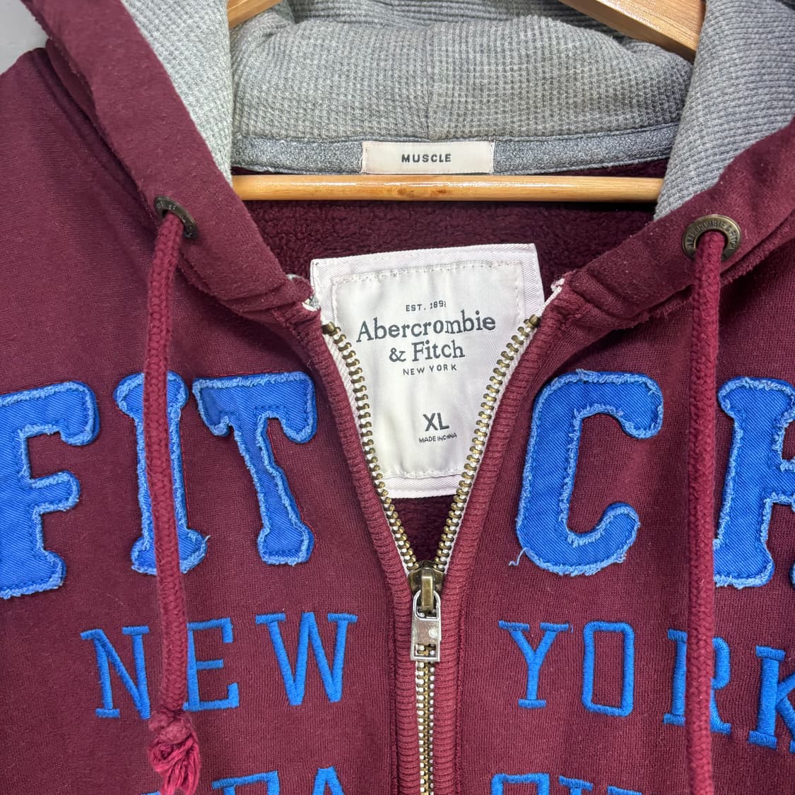아베크롬비 후드집업 버건디 상품이미지3