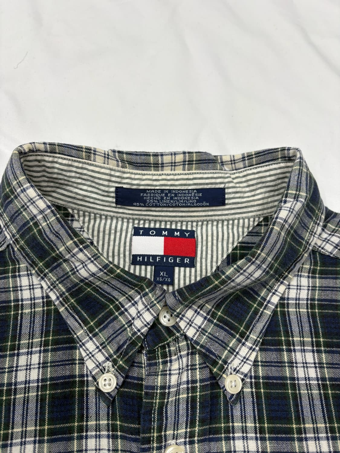 00s 타미힐피거 빈티지 체크 플란넬 셔츠 Size: XL 상품이미지9