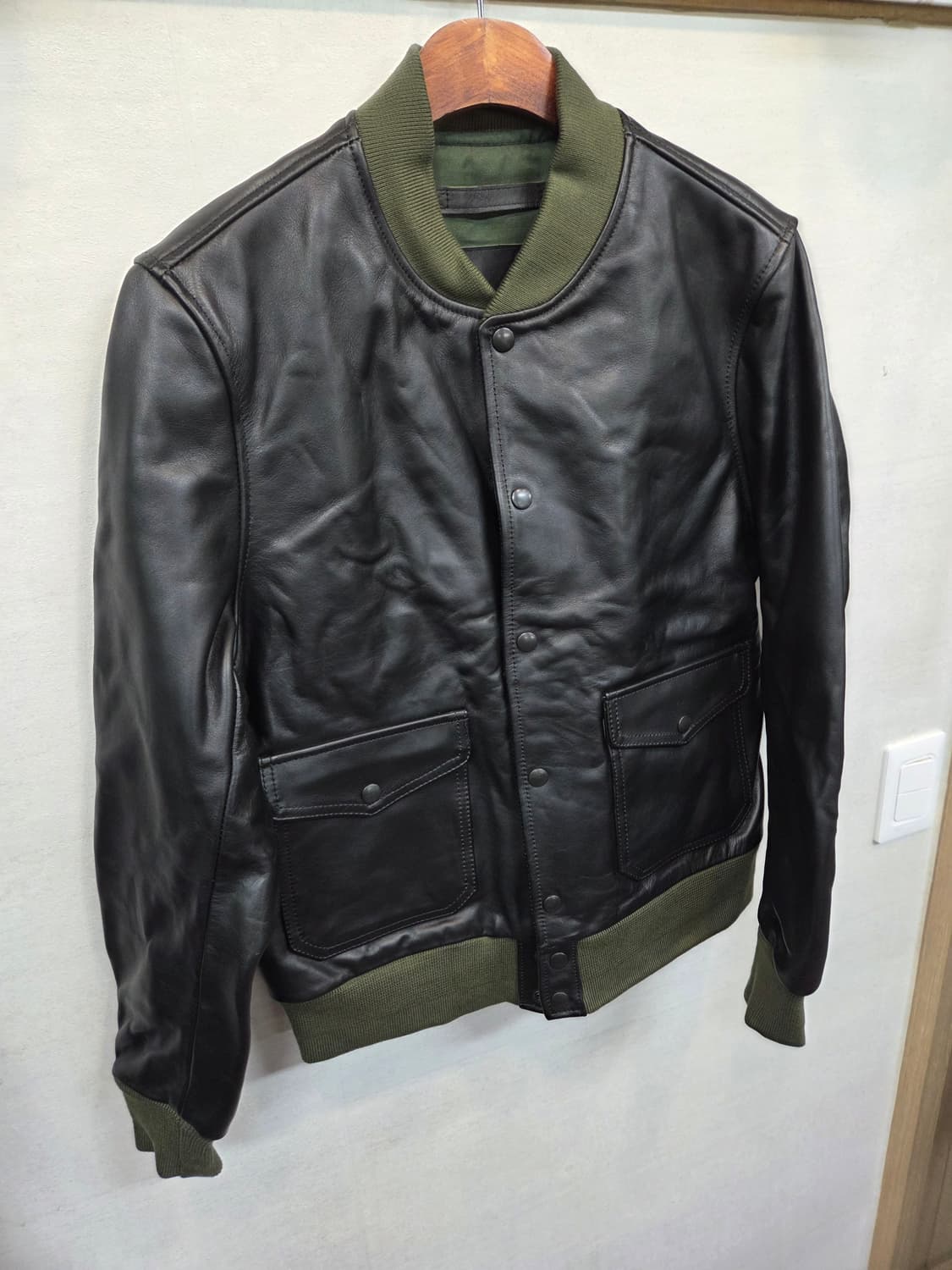 빈티지 라이더 봄버 말가죽 자켓 M L 상품이미지5