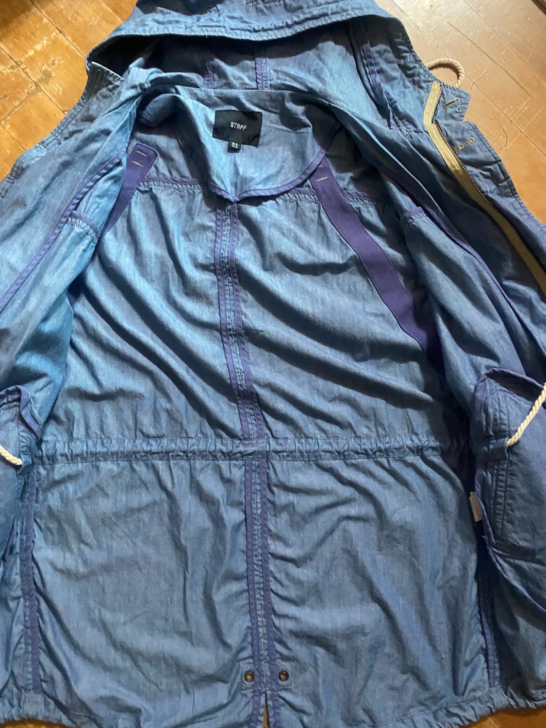 (새상품)STAFF 후드 데님 자켓 XL (105) 상품이미지5