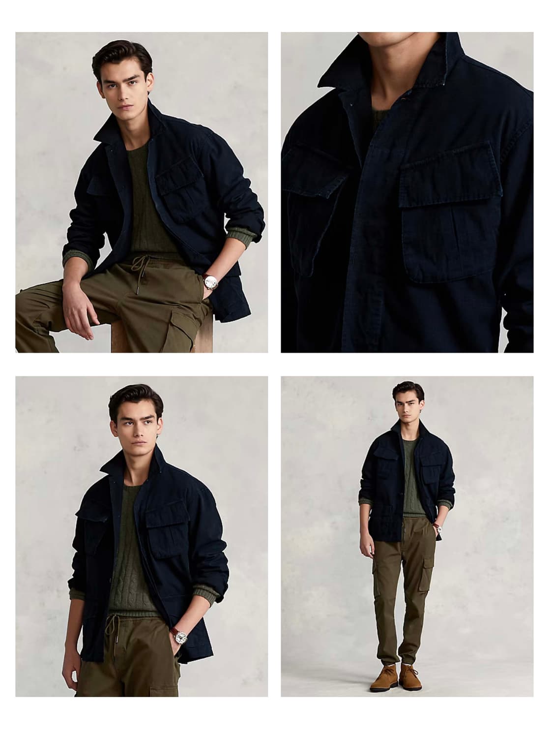 폴로 랄프로렌 퍼티그 립스탑 블랙 워시드 유틸리티 자켓 상품이미지5