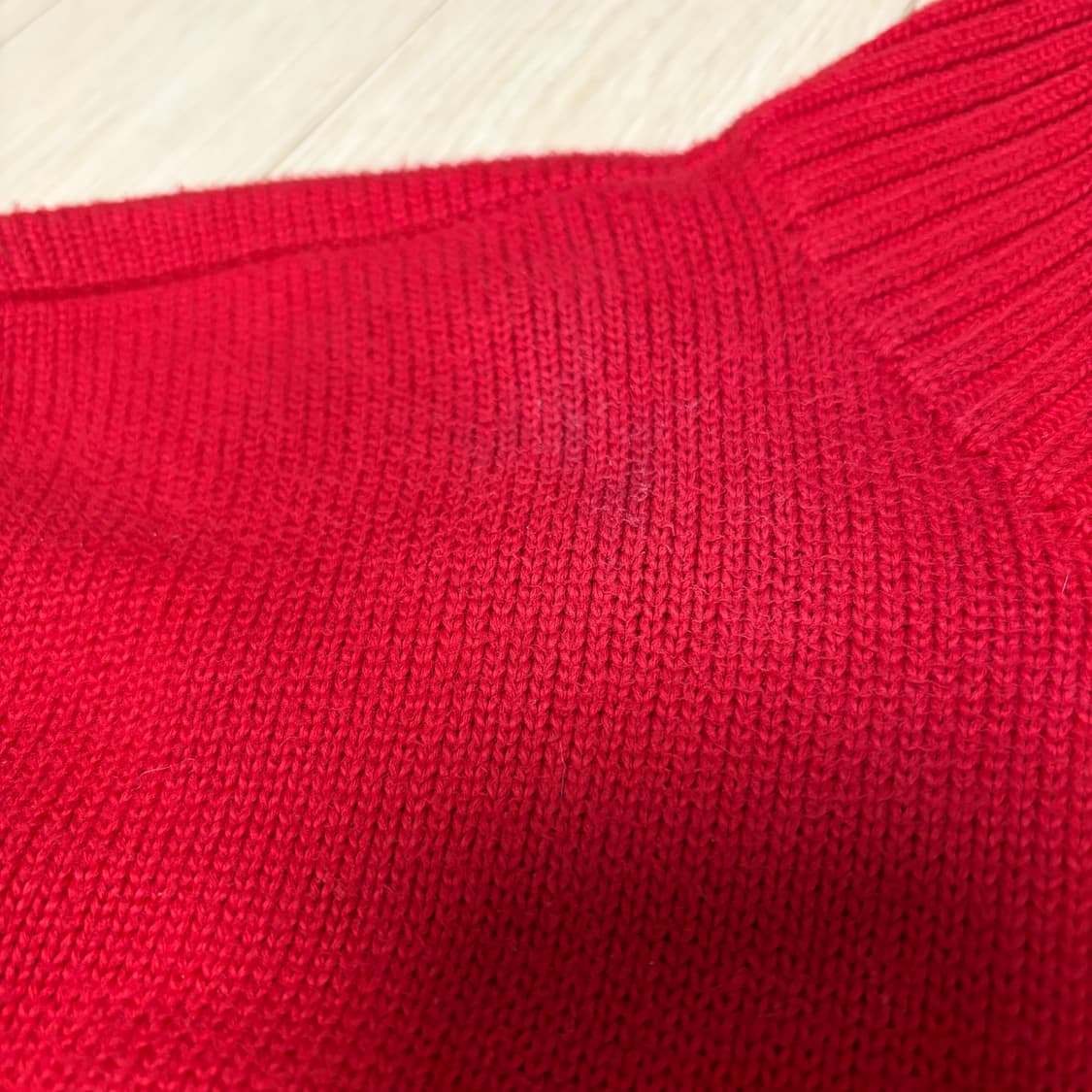 폴로 랄프로렌 에스파냐 화이트 빅포니 딥레드 투웨이 니트집업 상품이미지7