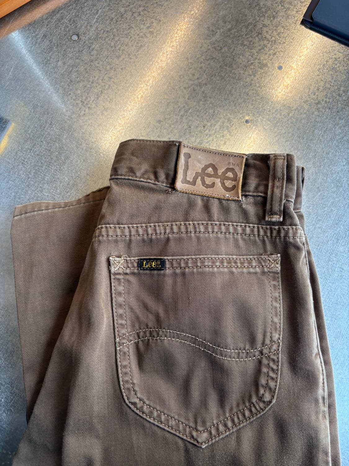 90s Lee 브라운 썬페이딩 팬츠 상품이미지2