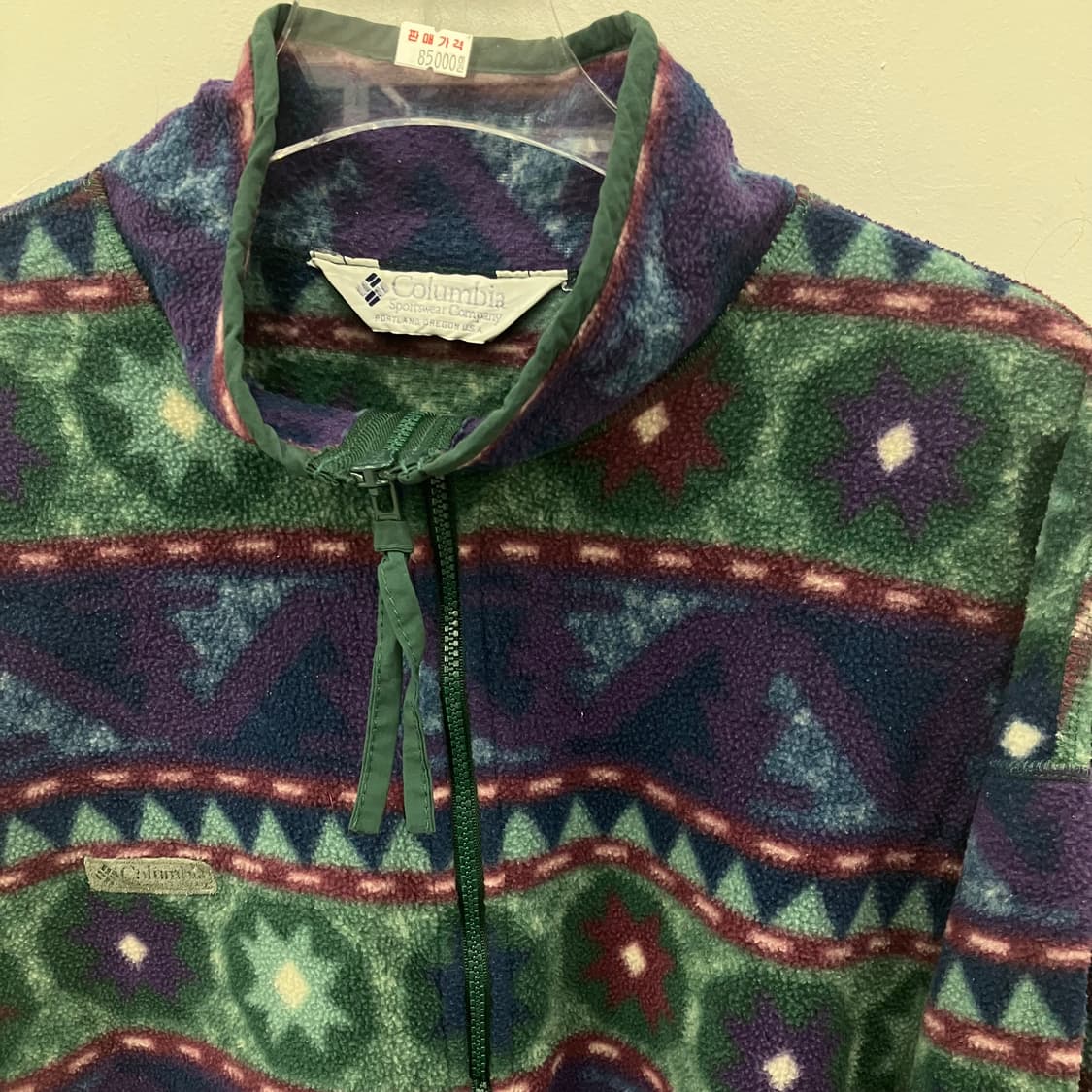 90's 컬럼비아 아즈텍 패턴 플리스 L 상품이미지4