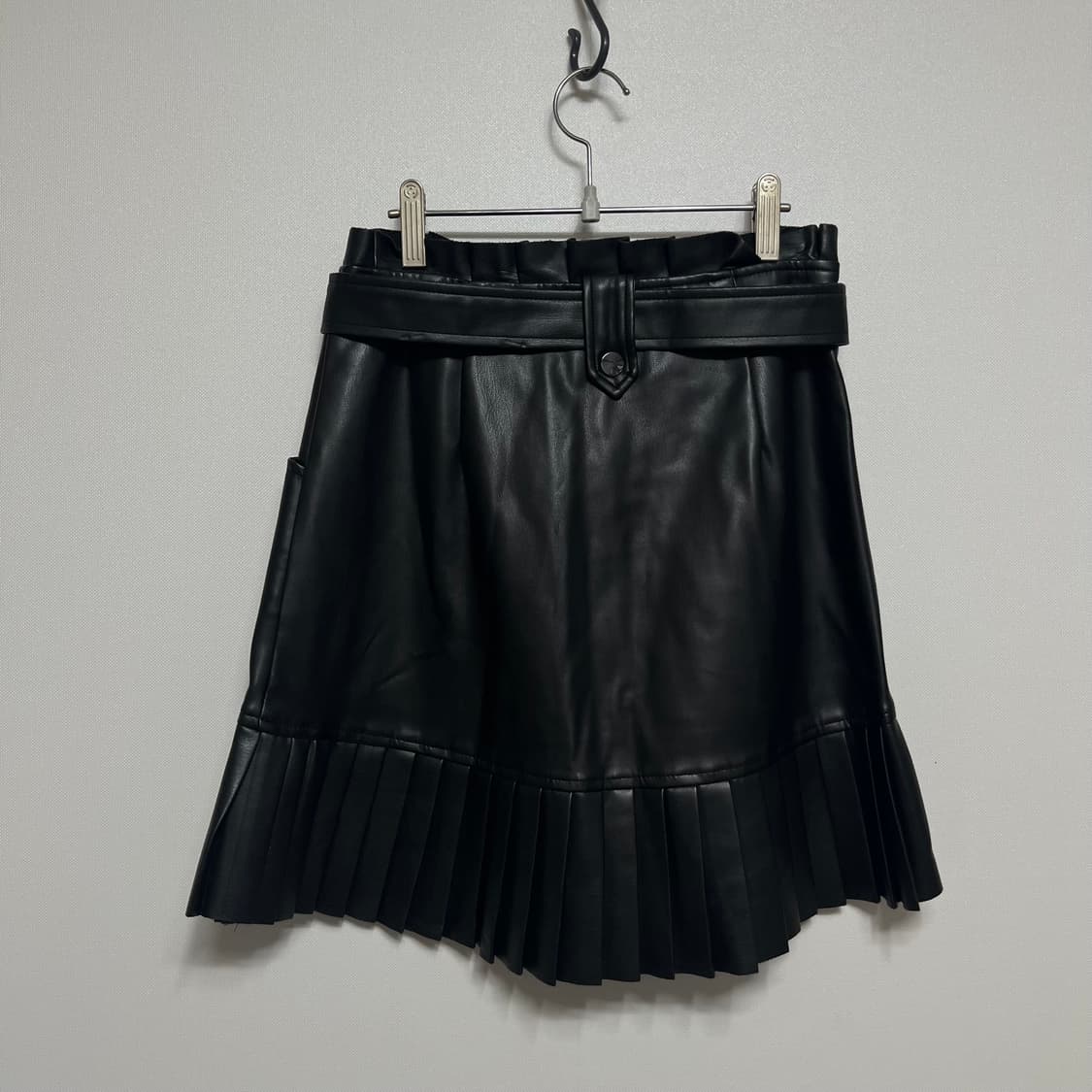 자라 zara 벨티드 레자 플리츠 스커트 상품이미지6