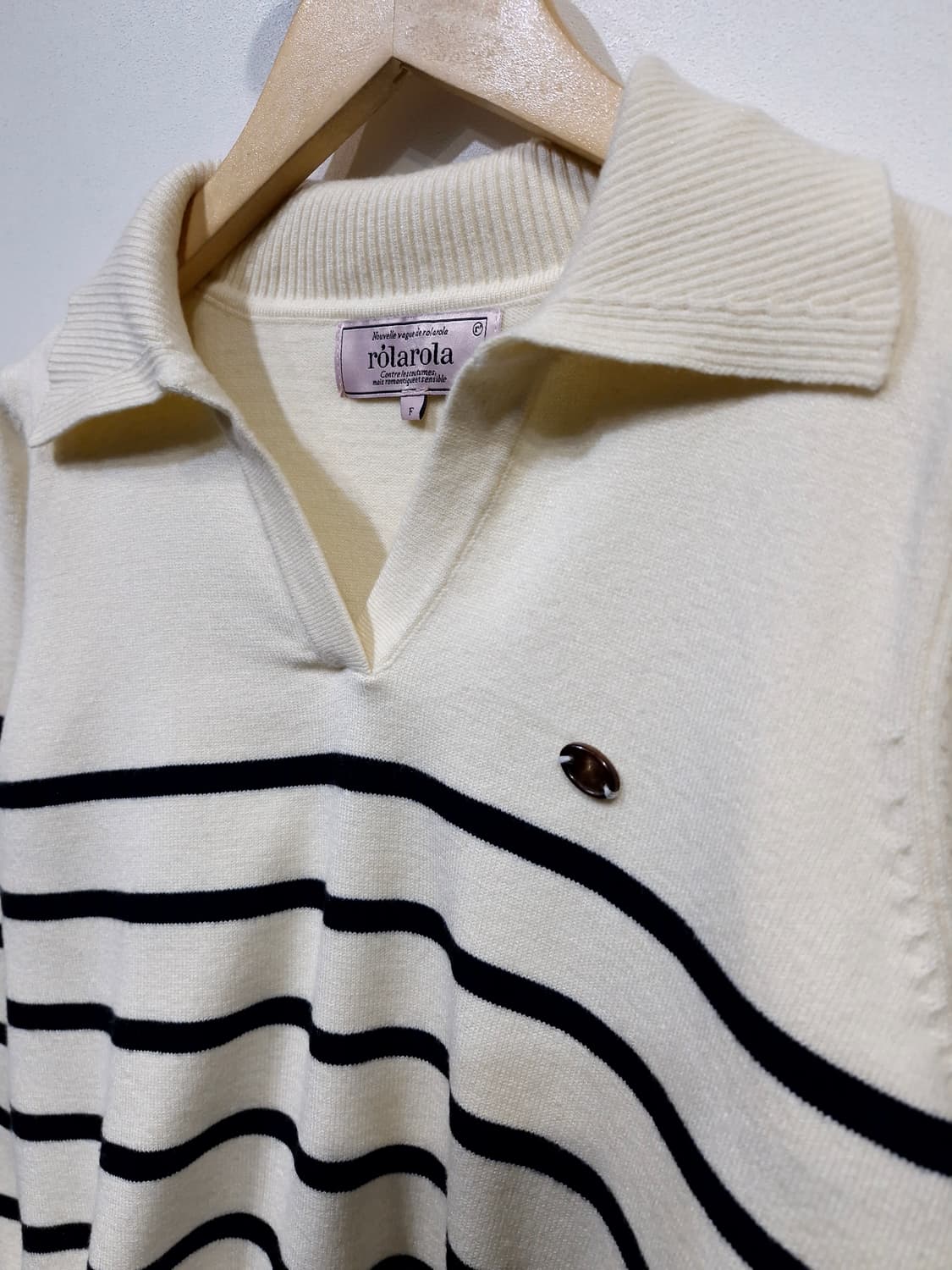 rolarola 로라로라 퍼프슬리브 스트라이프 니트(F) 상품이미지5