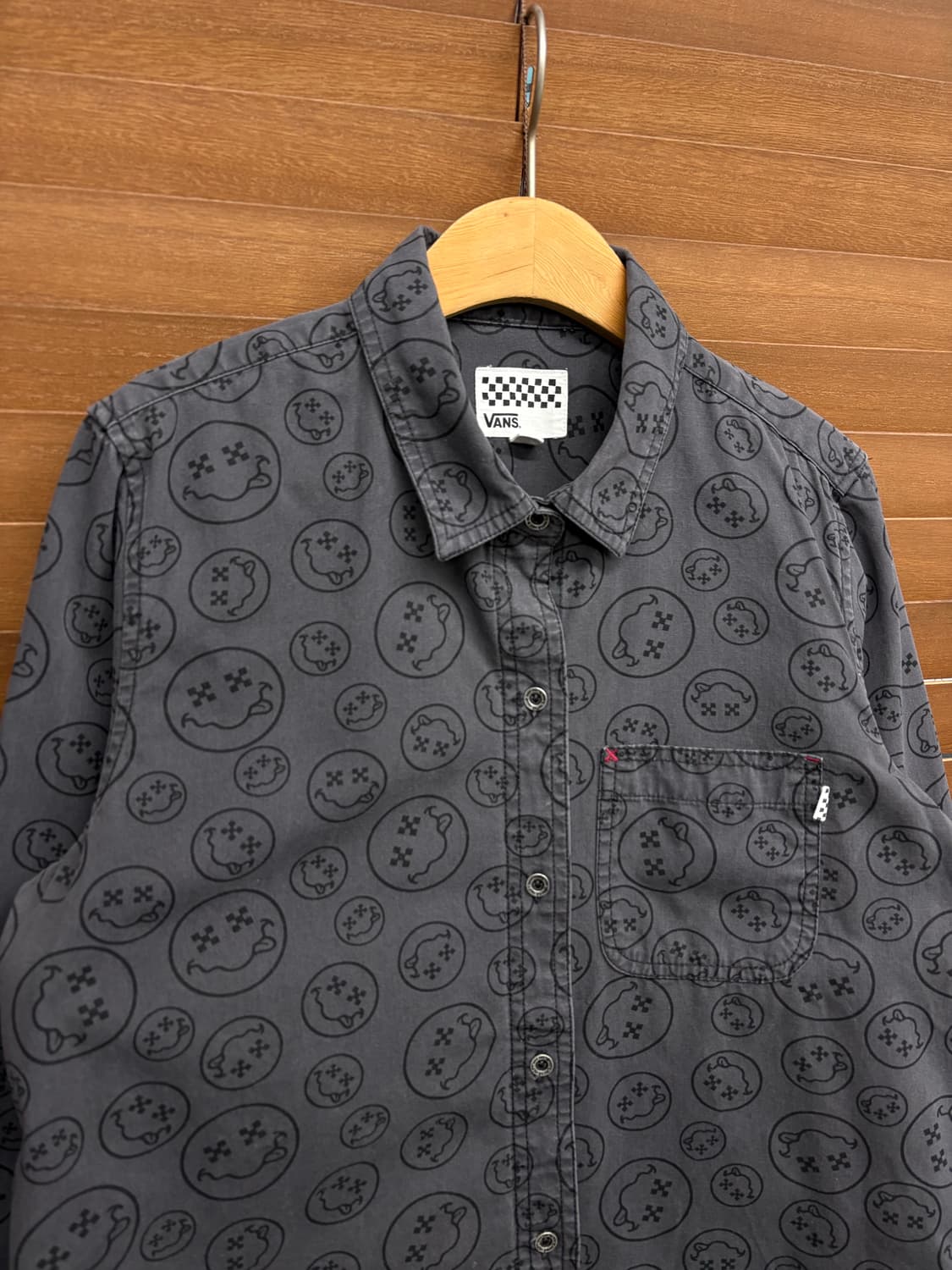 반스 스마일리 페이스 패턴 셔츠 상품이미지2