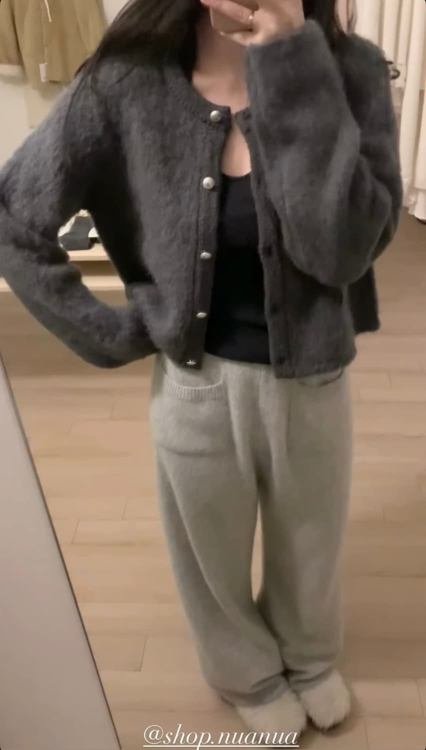 (새상품)누아누아 프리미엄 보들 라쿤 니트팬츠 상품이미지5