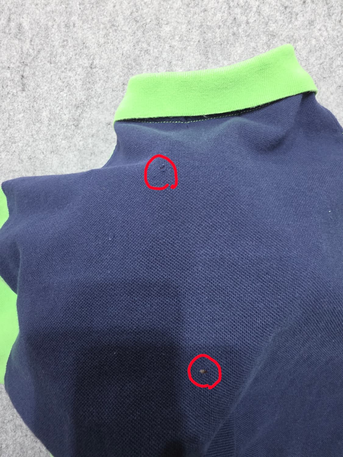 폴로 랄프로렌 빅로고 컬러블록 투컬러 PK 카라 반팔티 보이즈 XL 상품이미지6