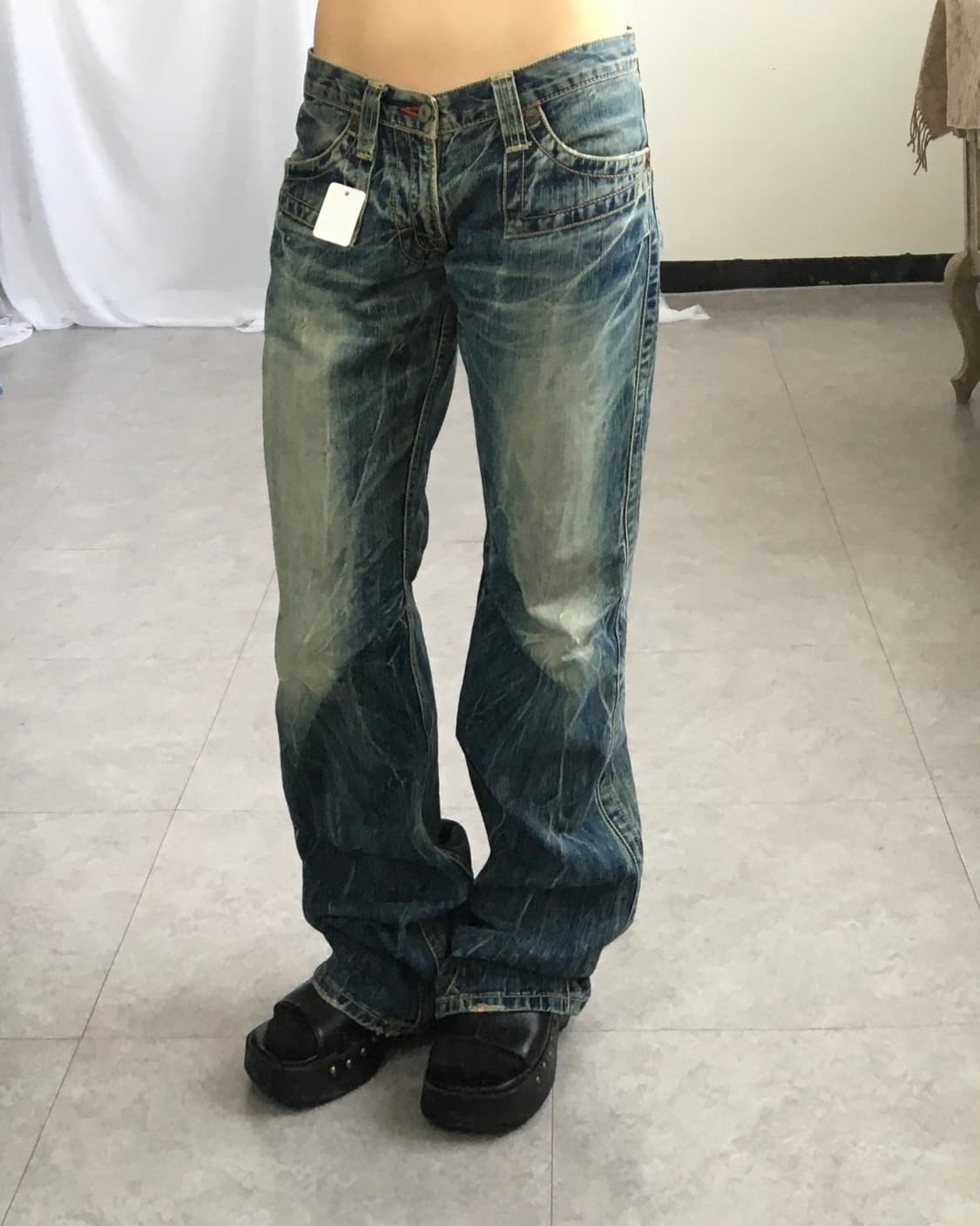Crack washing denim pants 상품이미지9