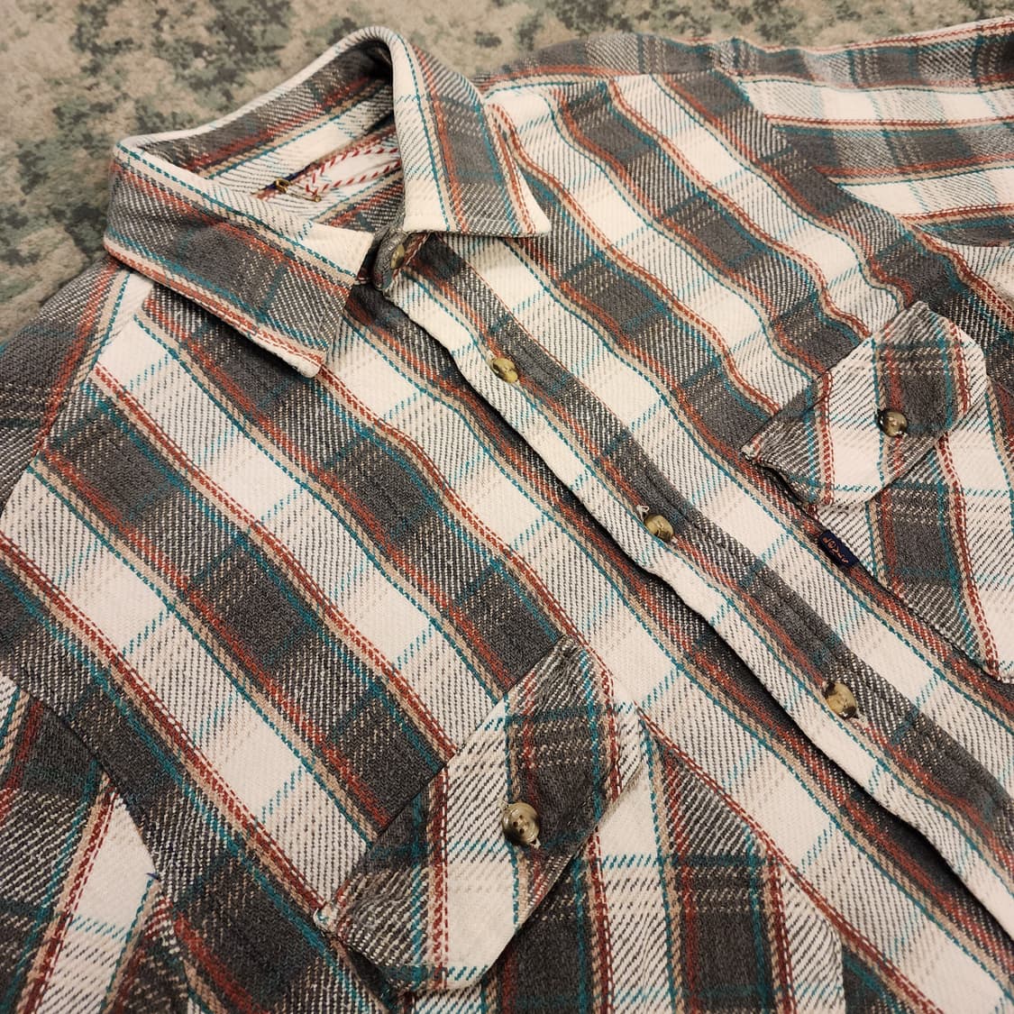 90s 리바이스 네이비탭 플라넬셔츠 상품이미지5