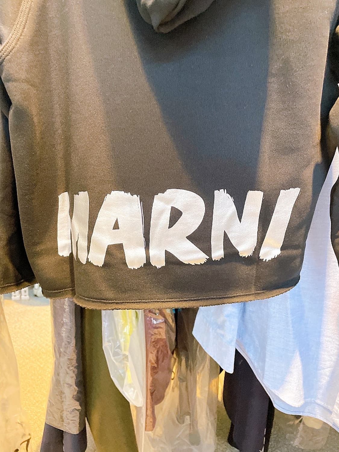 (정품/새상품) 마르니 키즈 공용 레터링 로고 후드 상품이미지4