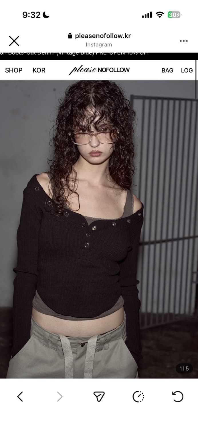 플리즈노팔로우 버니탑 블랙 상품이미지3