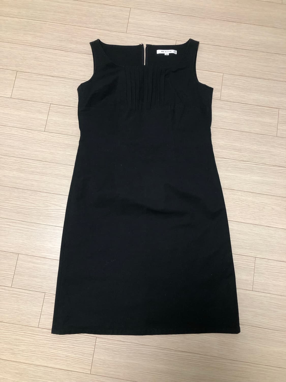 38 mk michel klein 블랙 핀턱 코튼 미디 원피스 상품이미지5