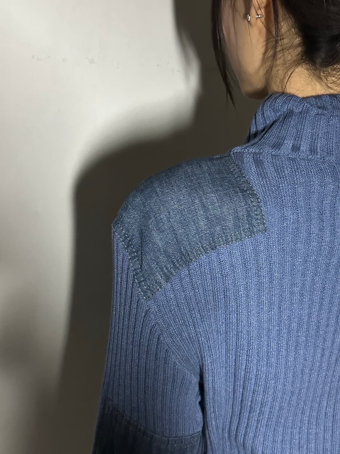 Dolce & Gabbana 데님 패치 립 니트 가디건 상품이미지3