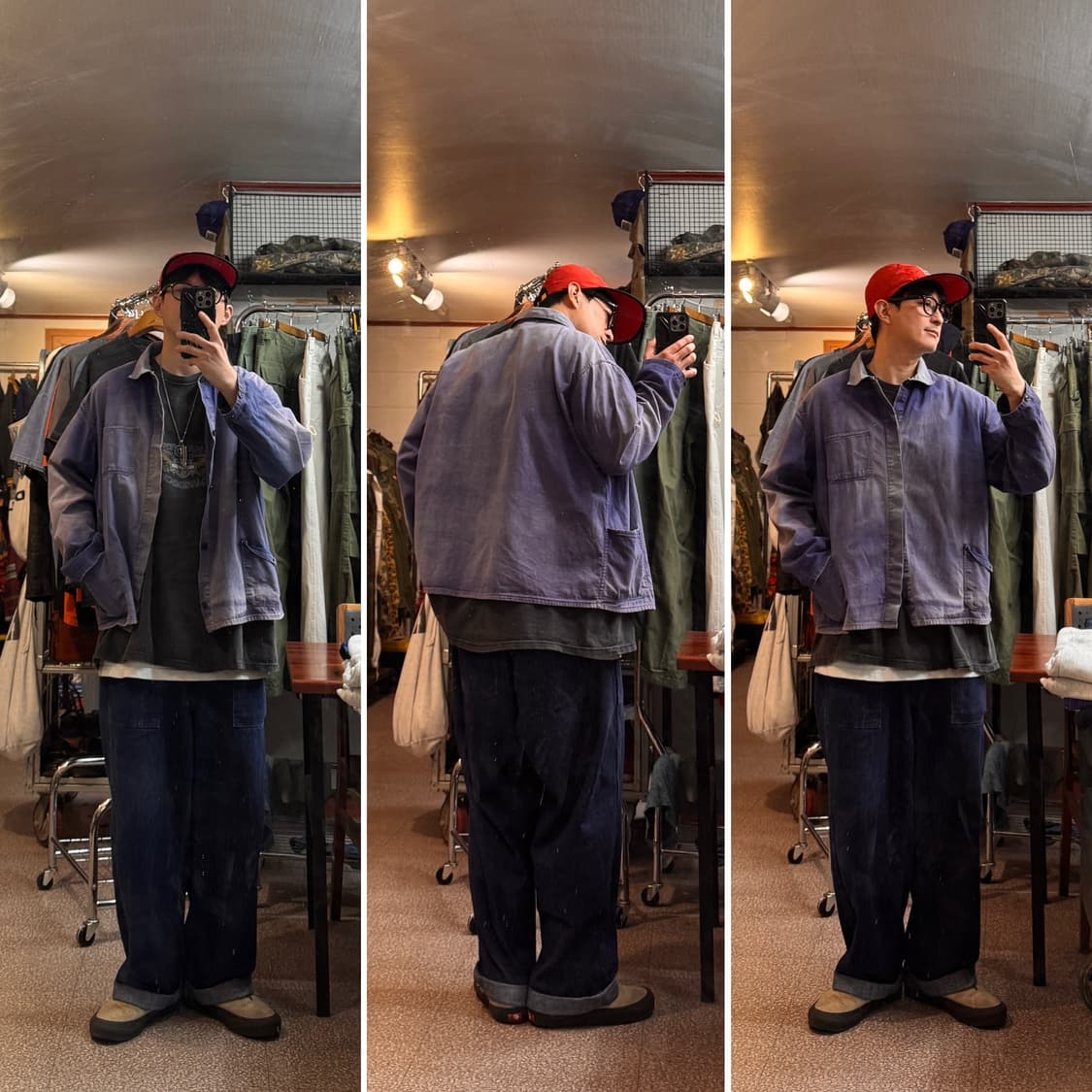 vintage faded french work jacket 상품이미지2