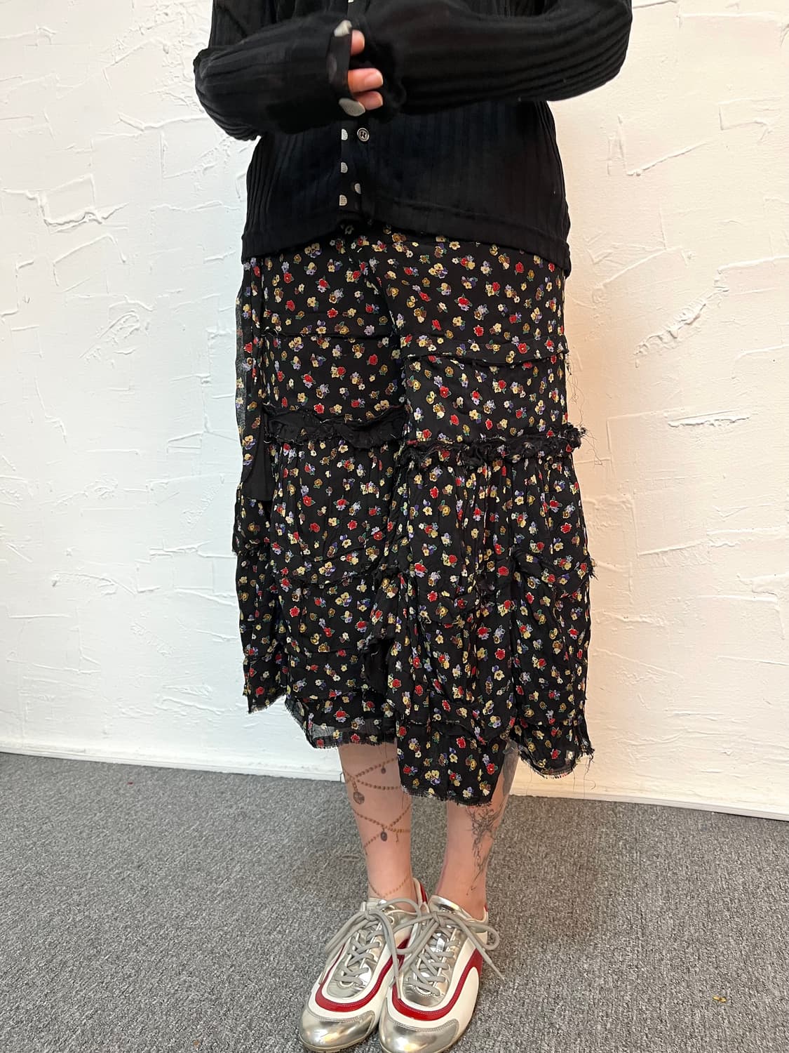 꼼데가르송 플로럴 프린트 랩 스커트 상품이미지8