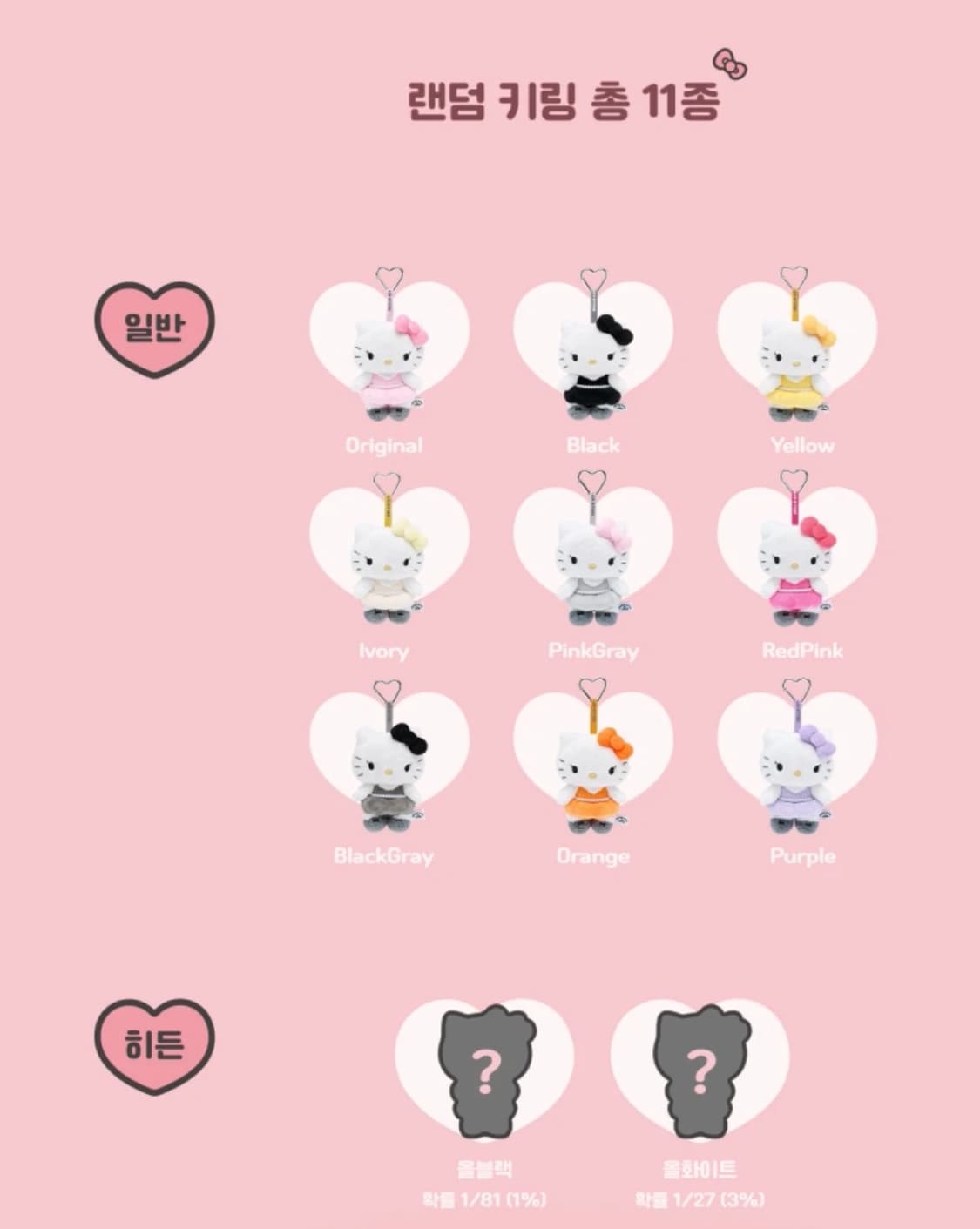 블핑 지수 헬로키티 콜라보 키링 개봉 오리지널 상품이미지2