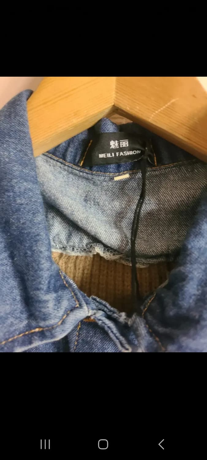 데님 레이어드 니트 가디건(77-99) 상품이미지3