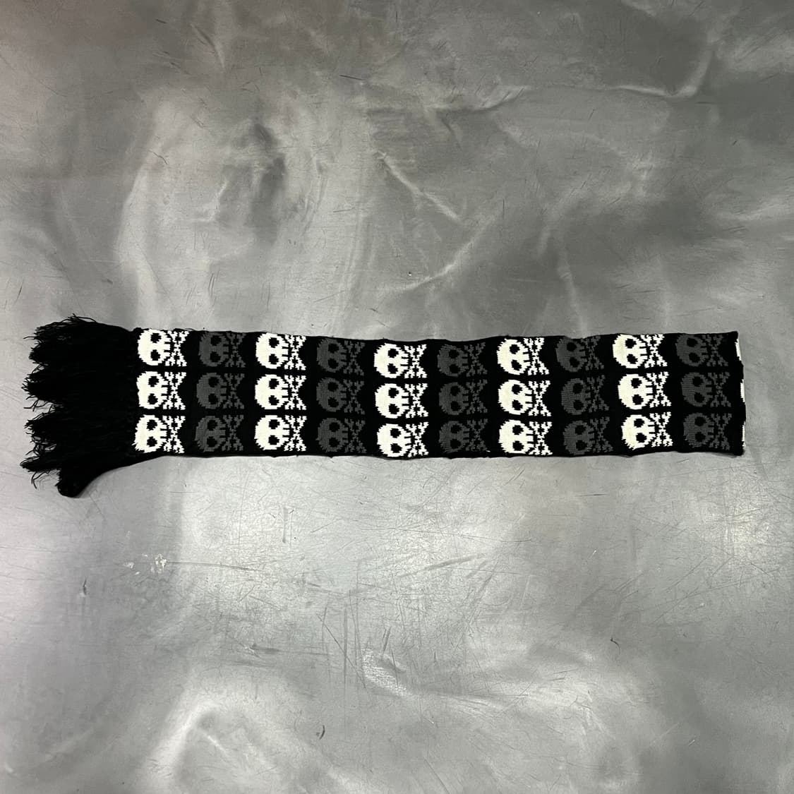  펑크 스컬 패턴 머플러 y15097 상품이미지5