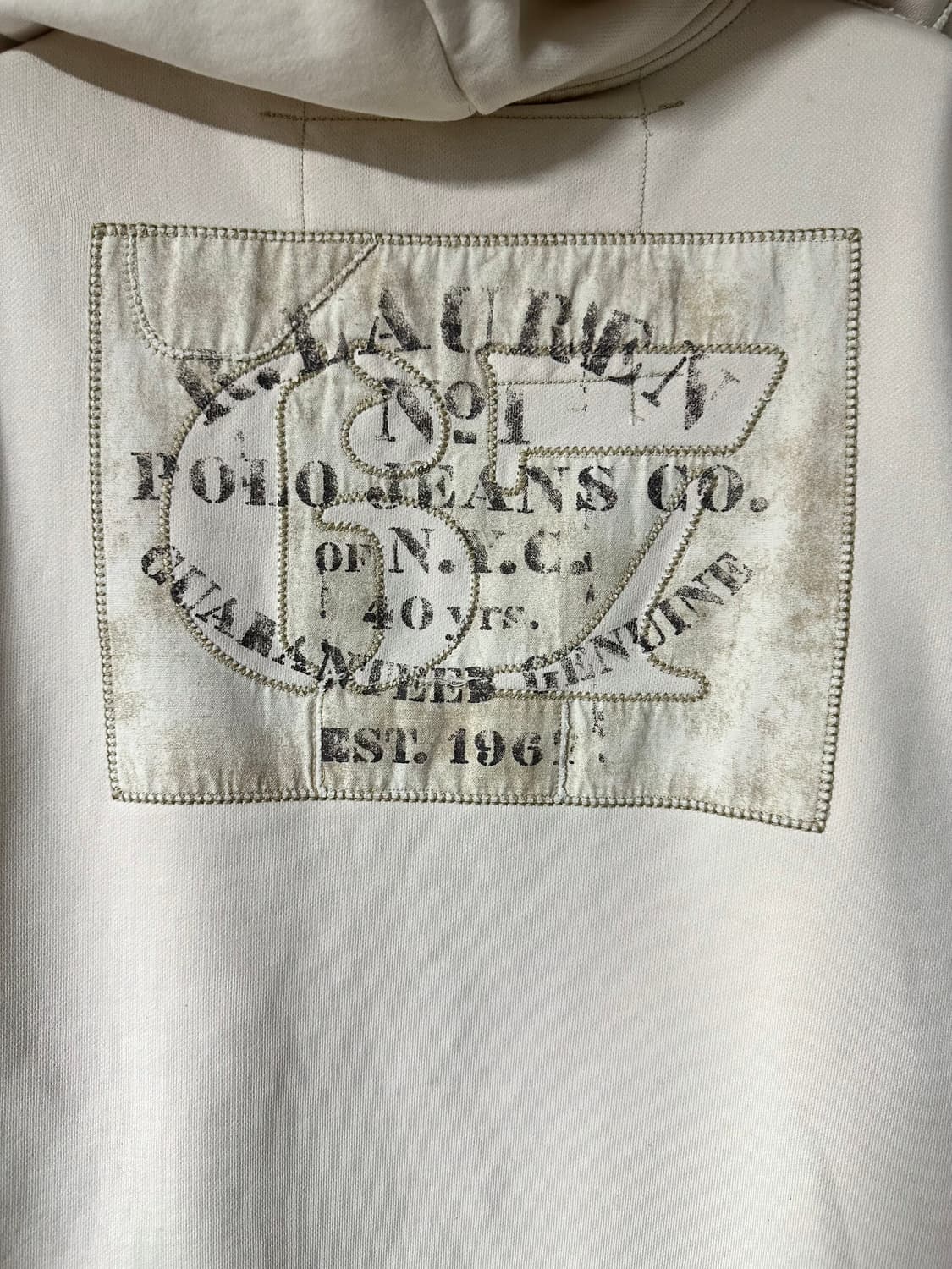 폴로 진스 아카이브 컷오프 디테일 심볼로고 후드집업 (희귀 모델) 상품이미지5