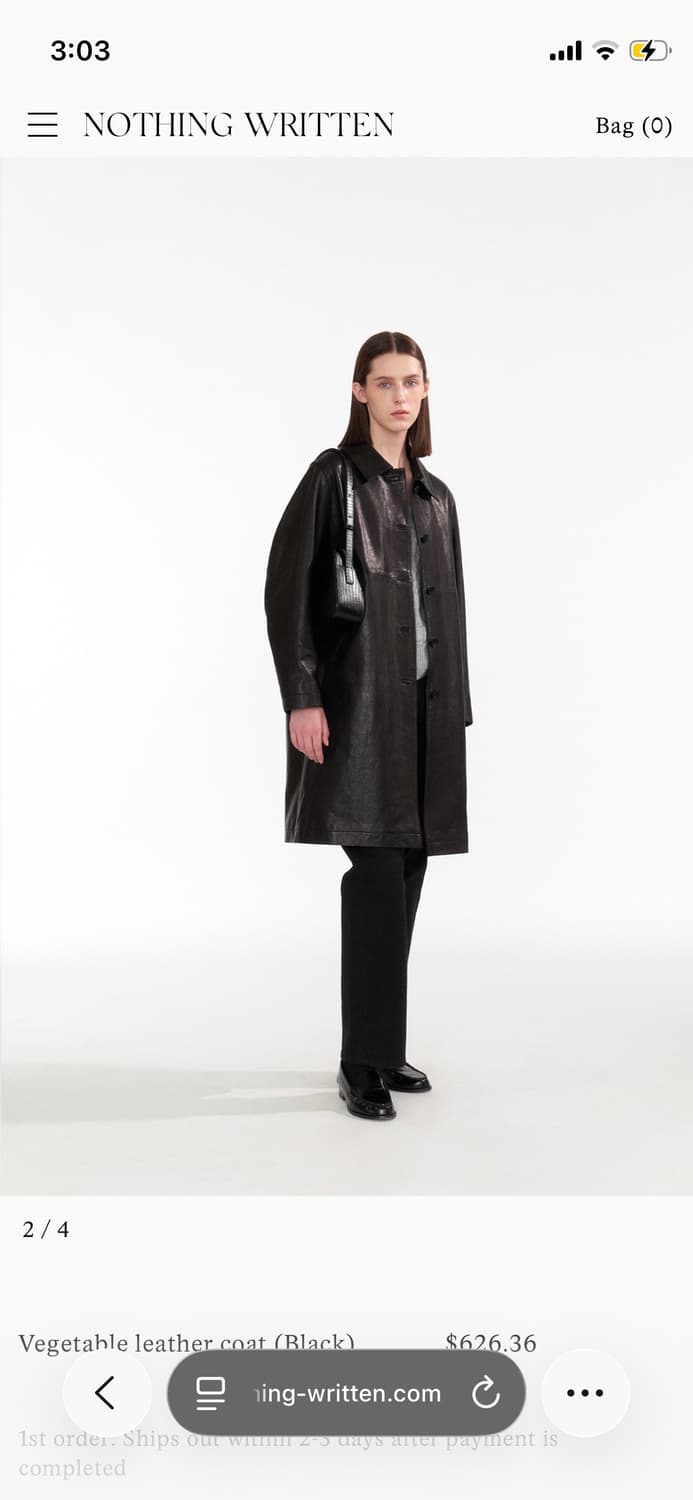 낫띵리튼 레더코트 상품이미지2