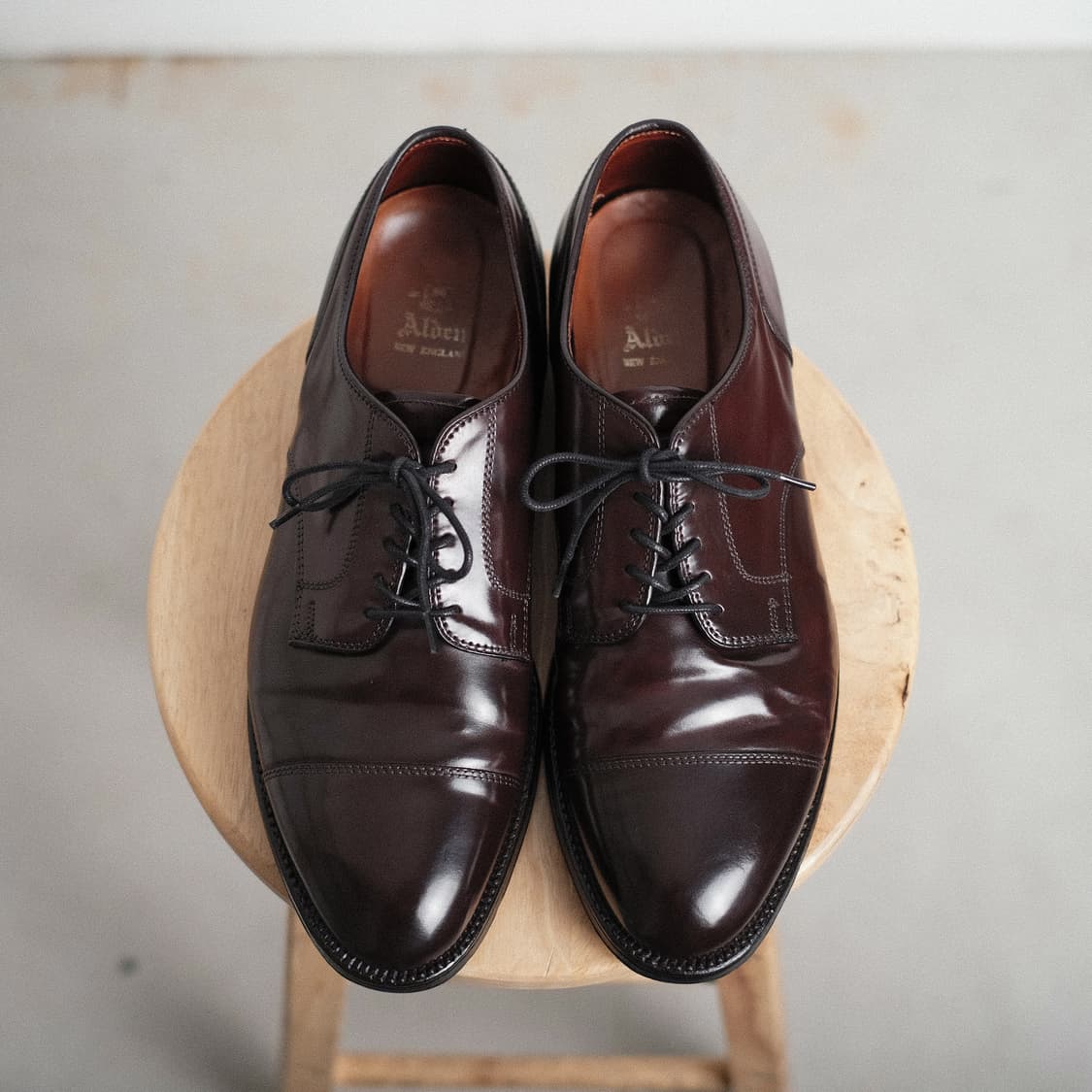 알든 2160 11E(290사이즈) 버건디 코도반 스트레이트팁 더비 상품이미지8
