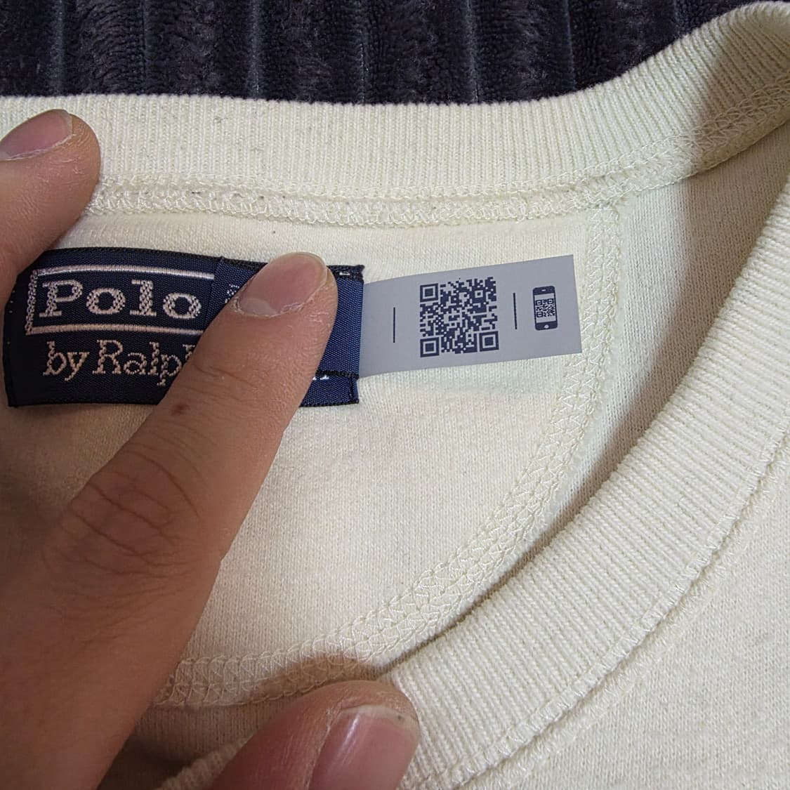 폴로 몰스킨 헨리넥티셔츠 아이보리 L 상품이미지5