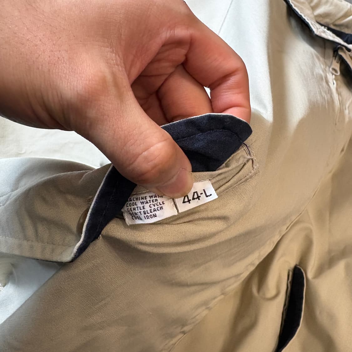 빈티지 네이비, 베이지 양면 코튼 자켓  상품이미지5