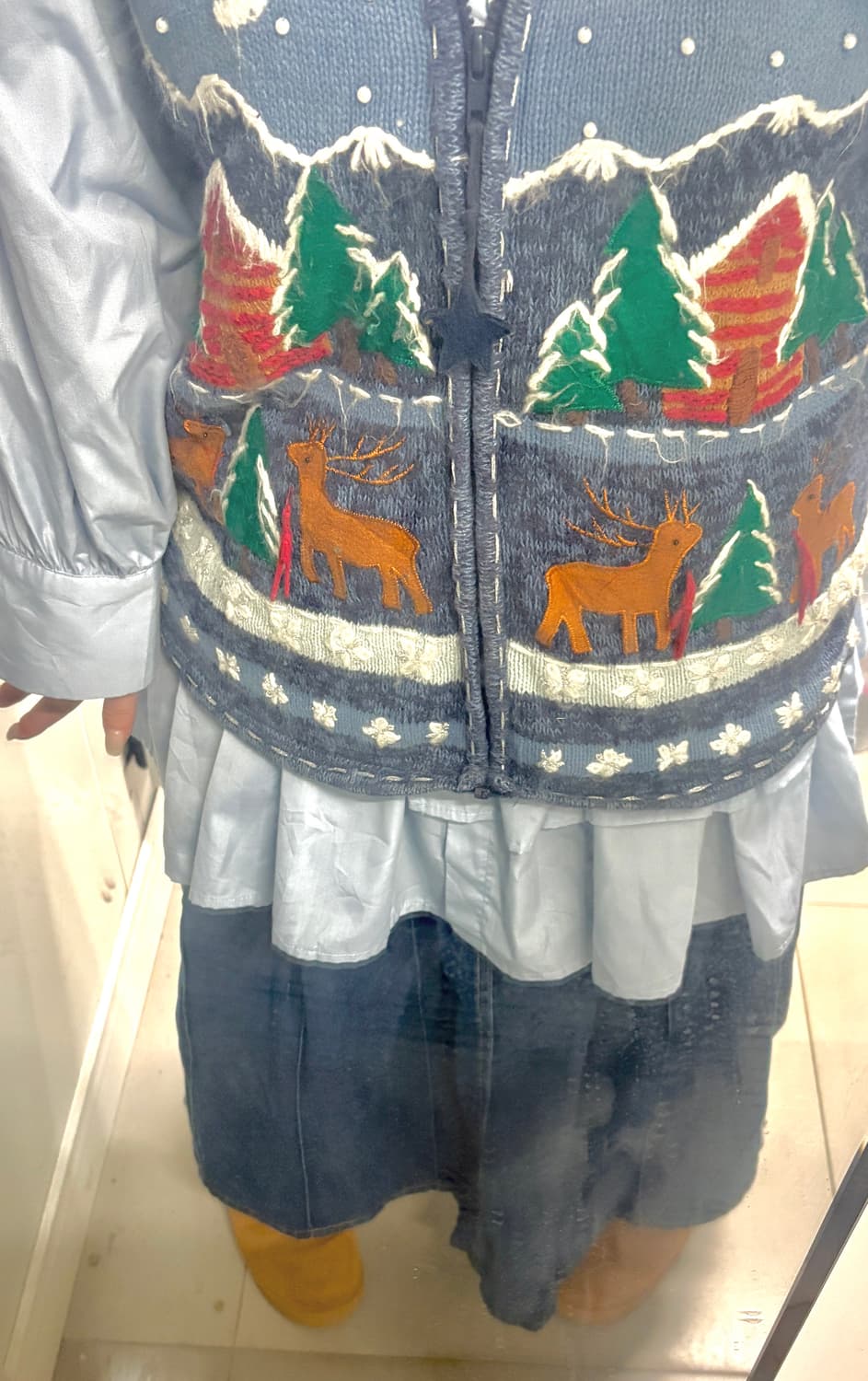 크리스마스 니트 베스트 상품이미지1