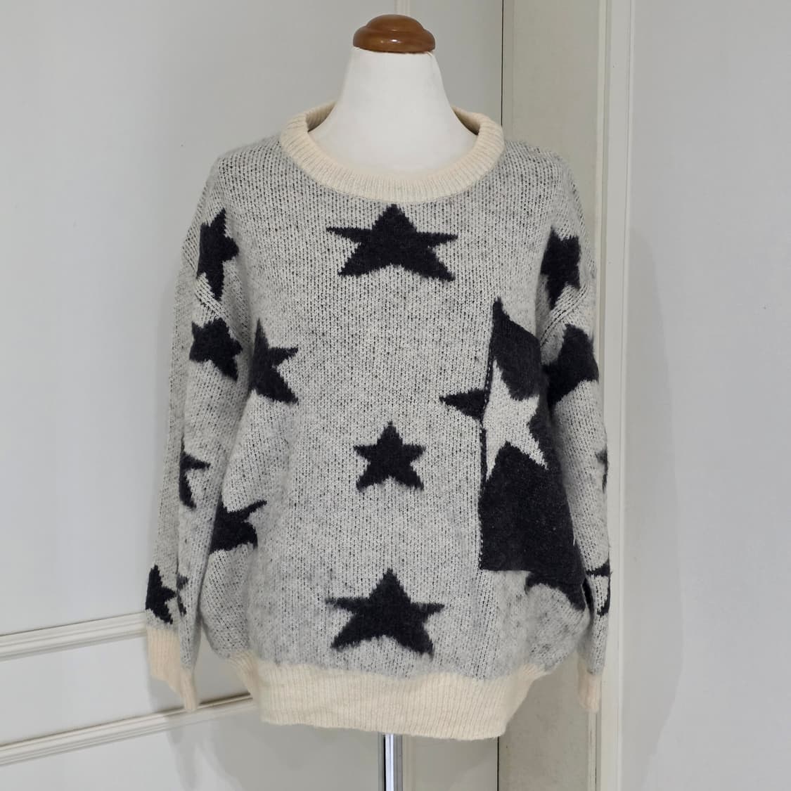 일본빈티지 y2k 오네갸루깔 스타 니트스웨터 상품이미지1