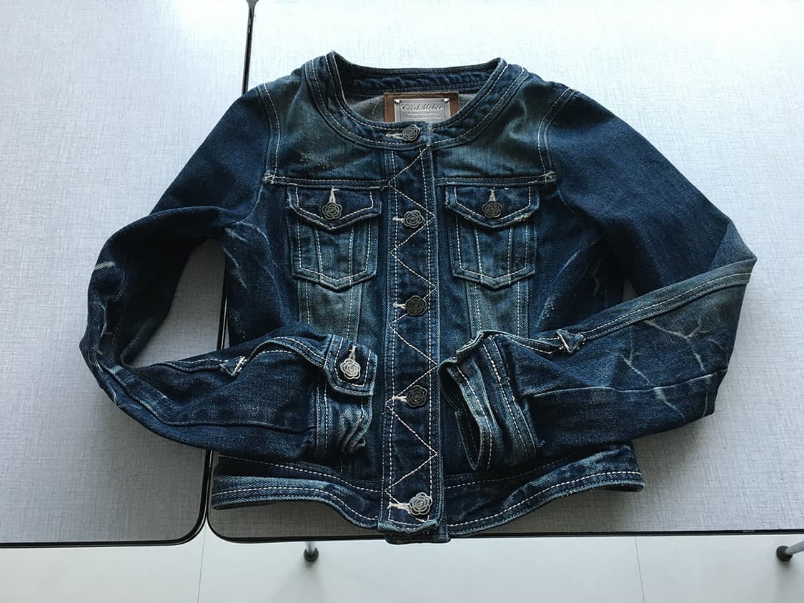 rose button denim jacket 상품이미지4