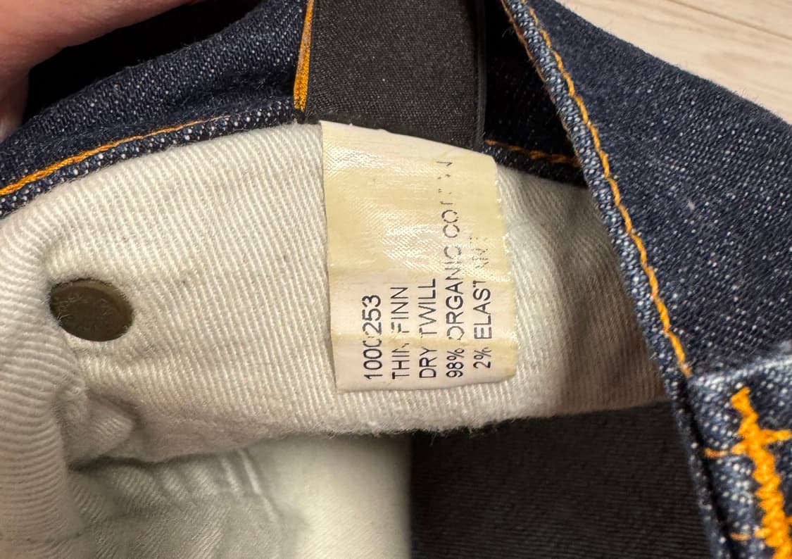 누디진 씬핀 드라이 트윌 청바지 W32 L34 상품이미지6