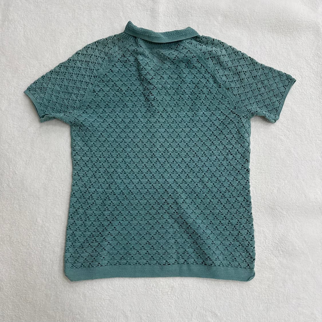 실측확인 케이블 카라 반팔 니트 0311T 상품이미지2