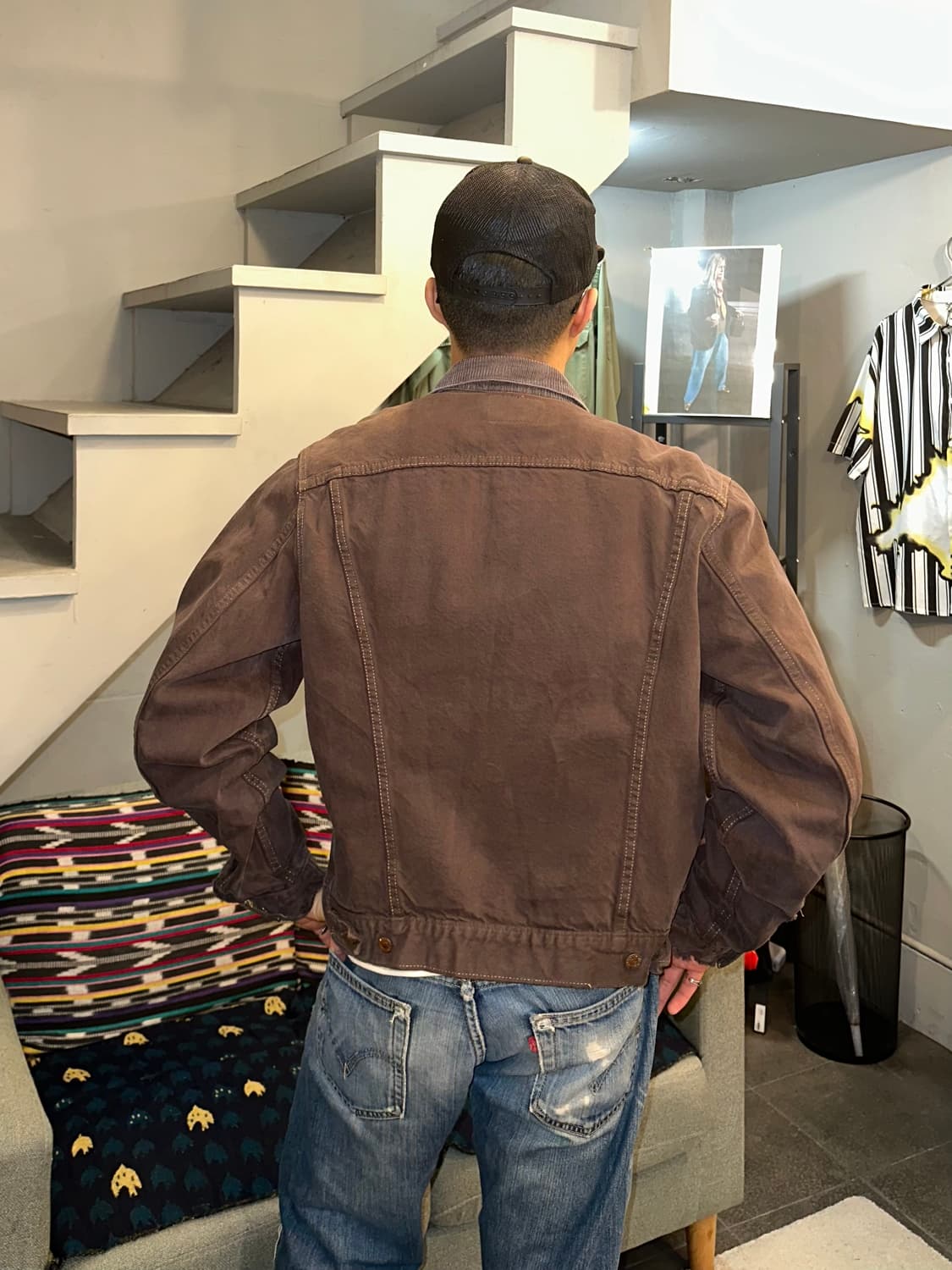 80’s Levi’s WPL 423 brown denim trucker  상품이미지3
